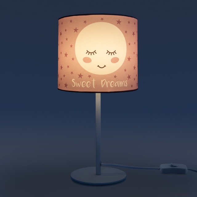 Paco Home Tischleuchte »Aleyna 103«, 1 flammig-flammig, Kinderlampe LED  Kinderzimmer Lampe mit Mond-Motiv, Tischleuchte E14 | BAUR