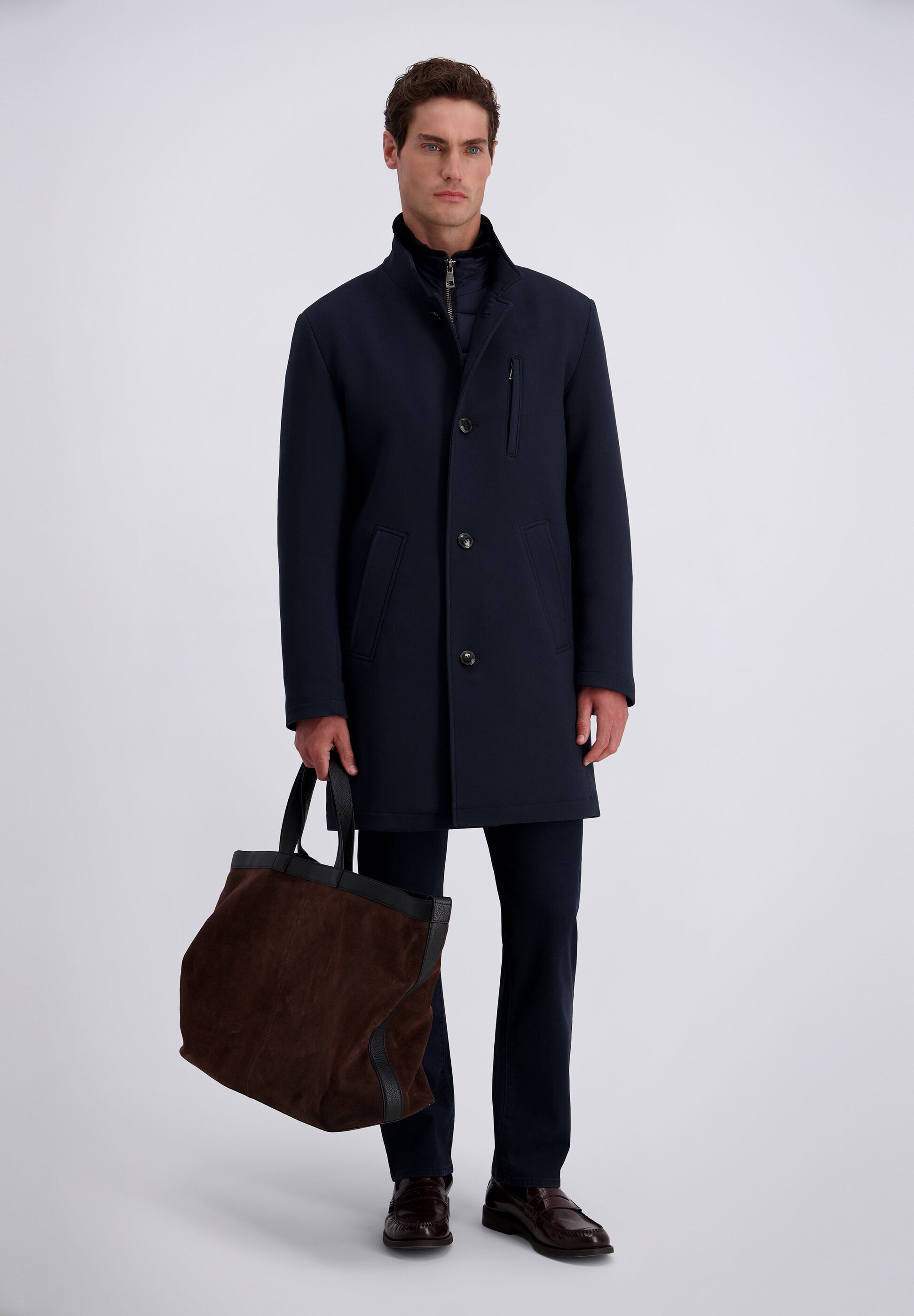 Pierre Cardin Wintermantel »Pierre Cardin Mantel« mit Kragen in Fake-Fur-Optik