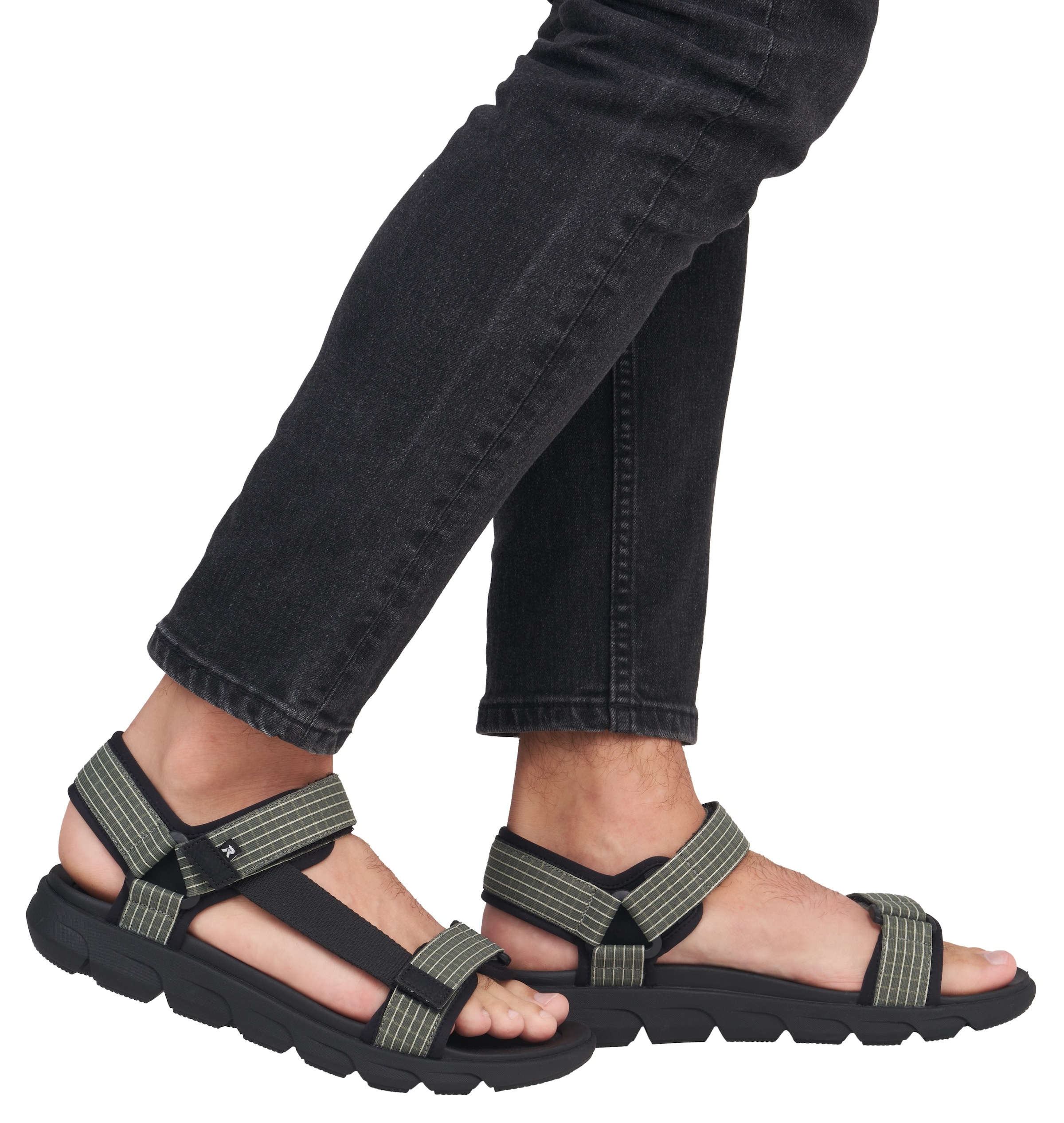 RIEKER Sport Sandale »Orlando«, Outdoorsandale, Sommerschuh, Maschinenwäsche, mit weichem Fußbett
