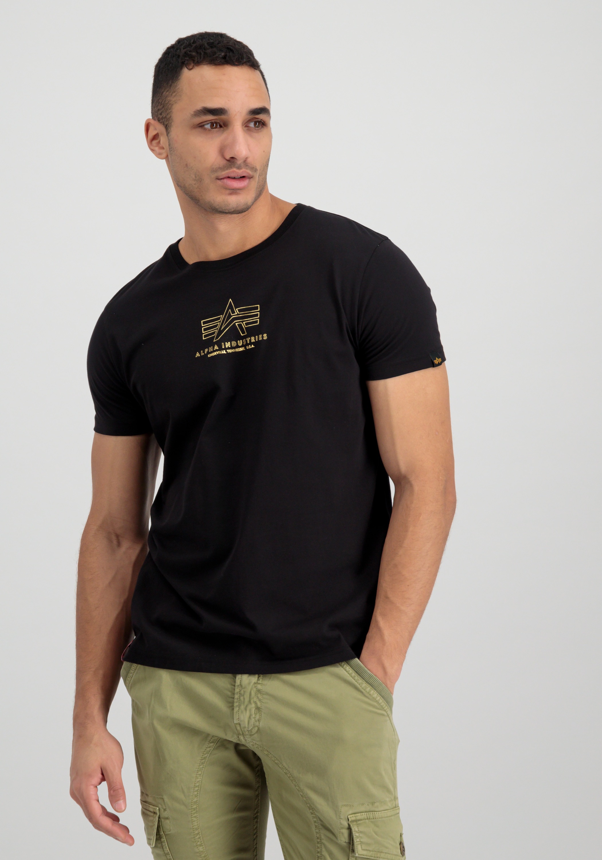 Alpha Industries T-Shirt "Basic T-Shirt ML Foil Print" günstig online kaufen