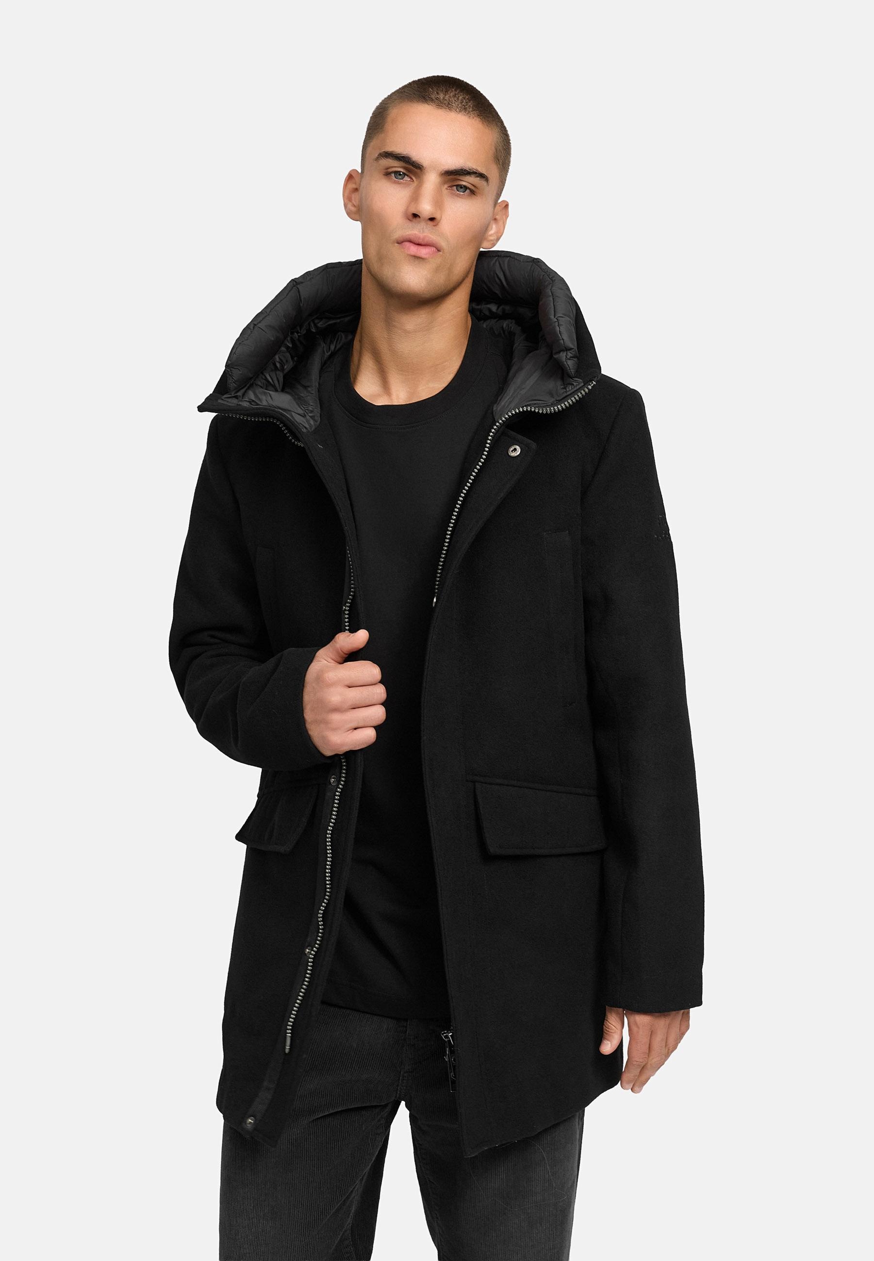 Stone Harbour Kurzmantel »Fenroos XX«, Mantel in Wollmantel-Optik mit Pattentaschen
