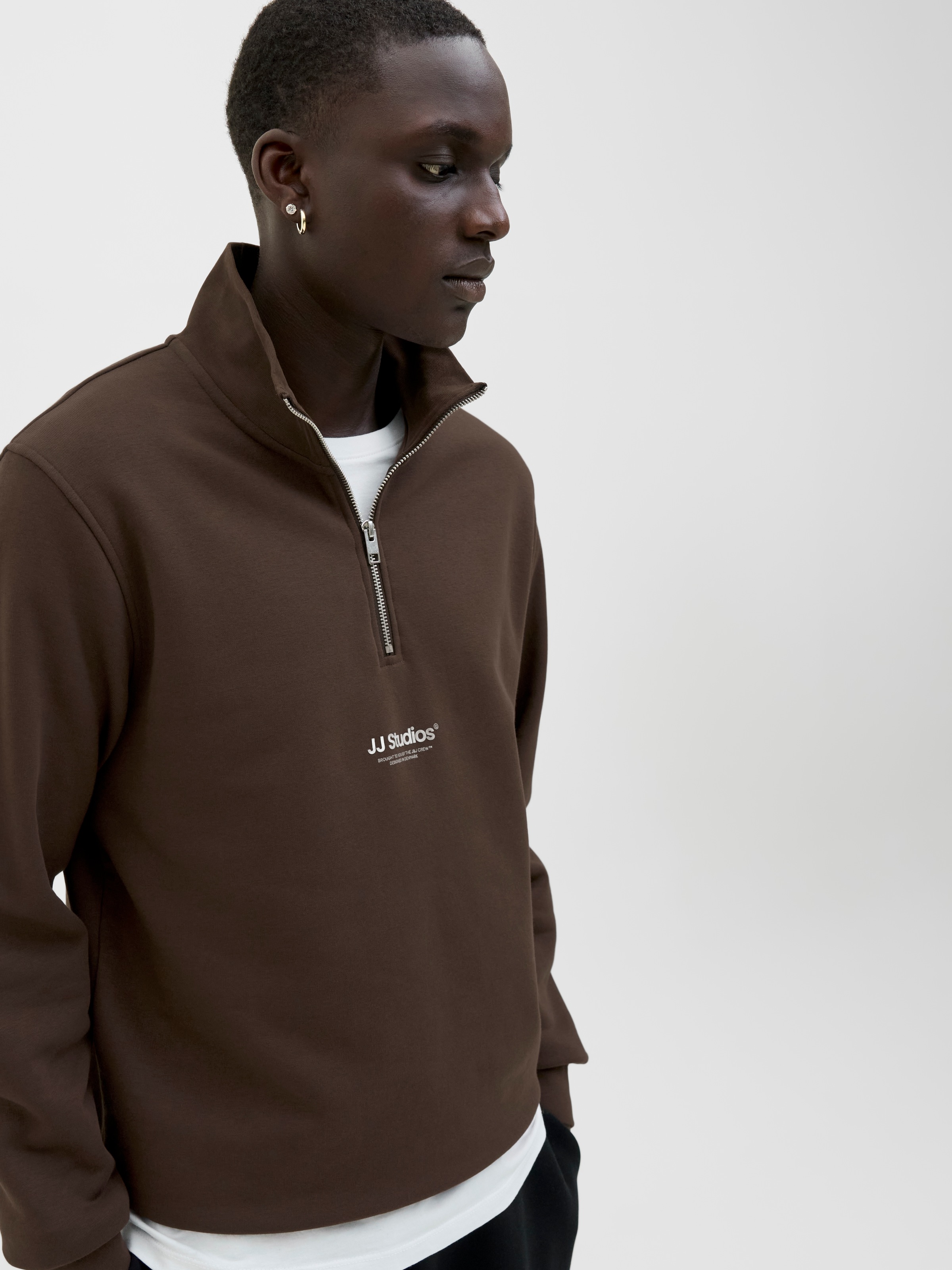 Jack & Jones Herren Sweatshirt JJESOHO SWEAT QUARTER ZIP - Relaxed Fit günstig online kaufen