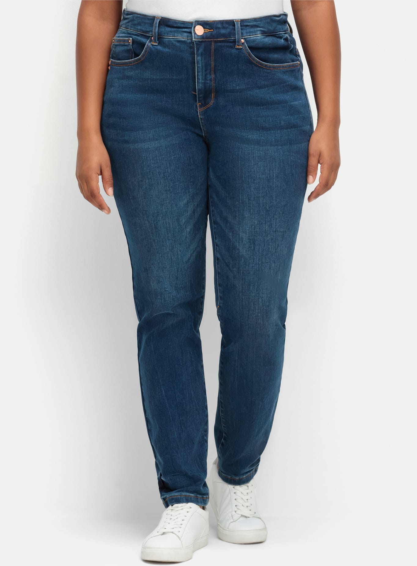 Sheego Stretch Jeans Women Dark Blue Denim 88 Long