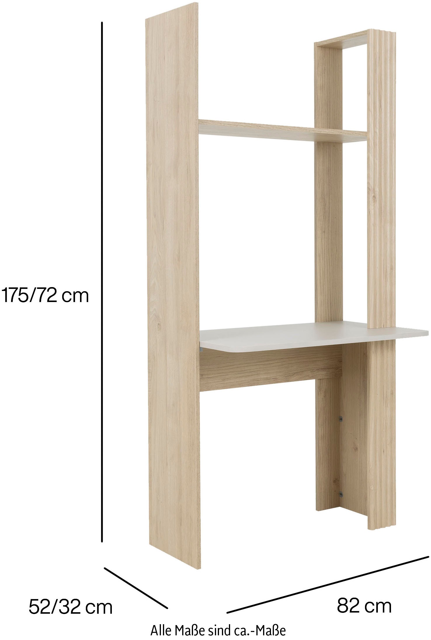 Gami Bücherregal »Straw«, (1 St.), Wandregal-Modul mit Schreibtischplatte.