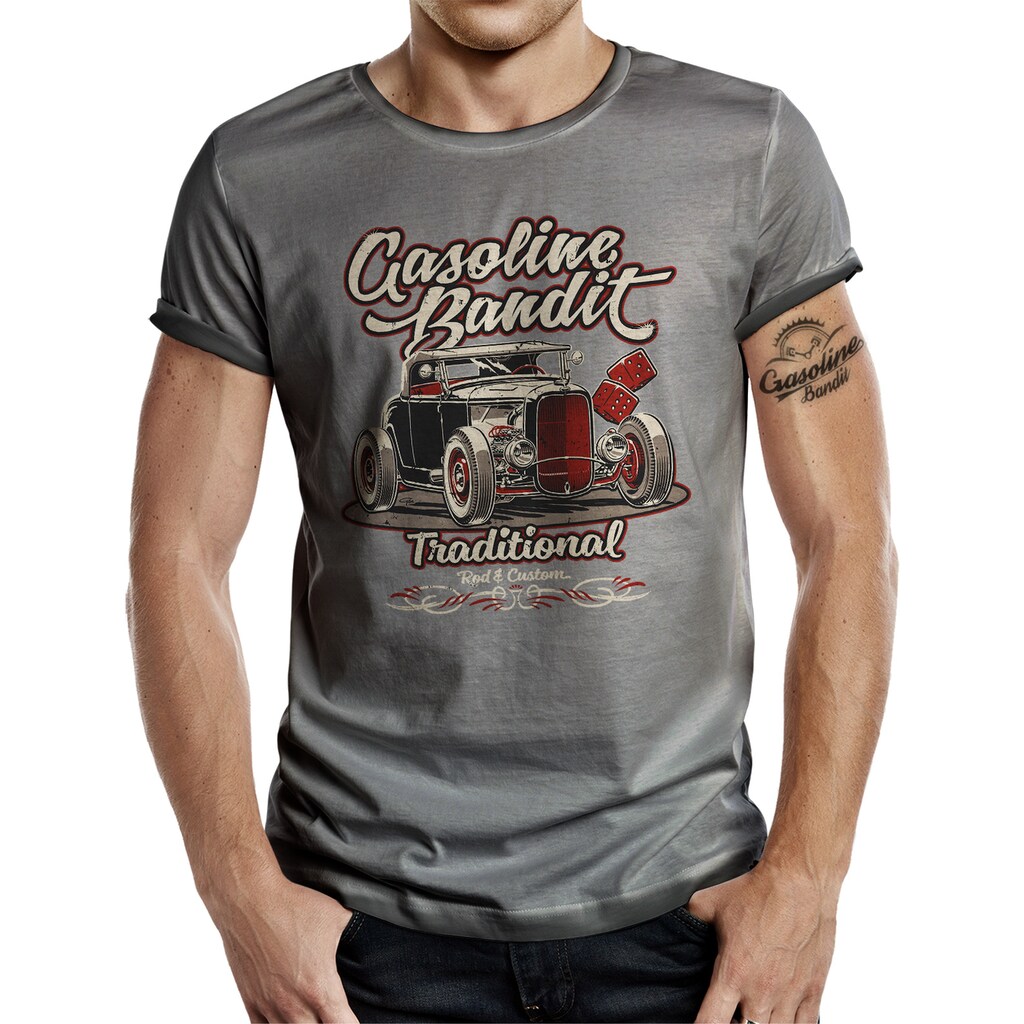GASOLINE BANDIT® T-Shirt mit coolem Front-Print