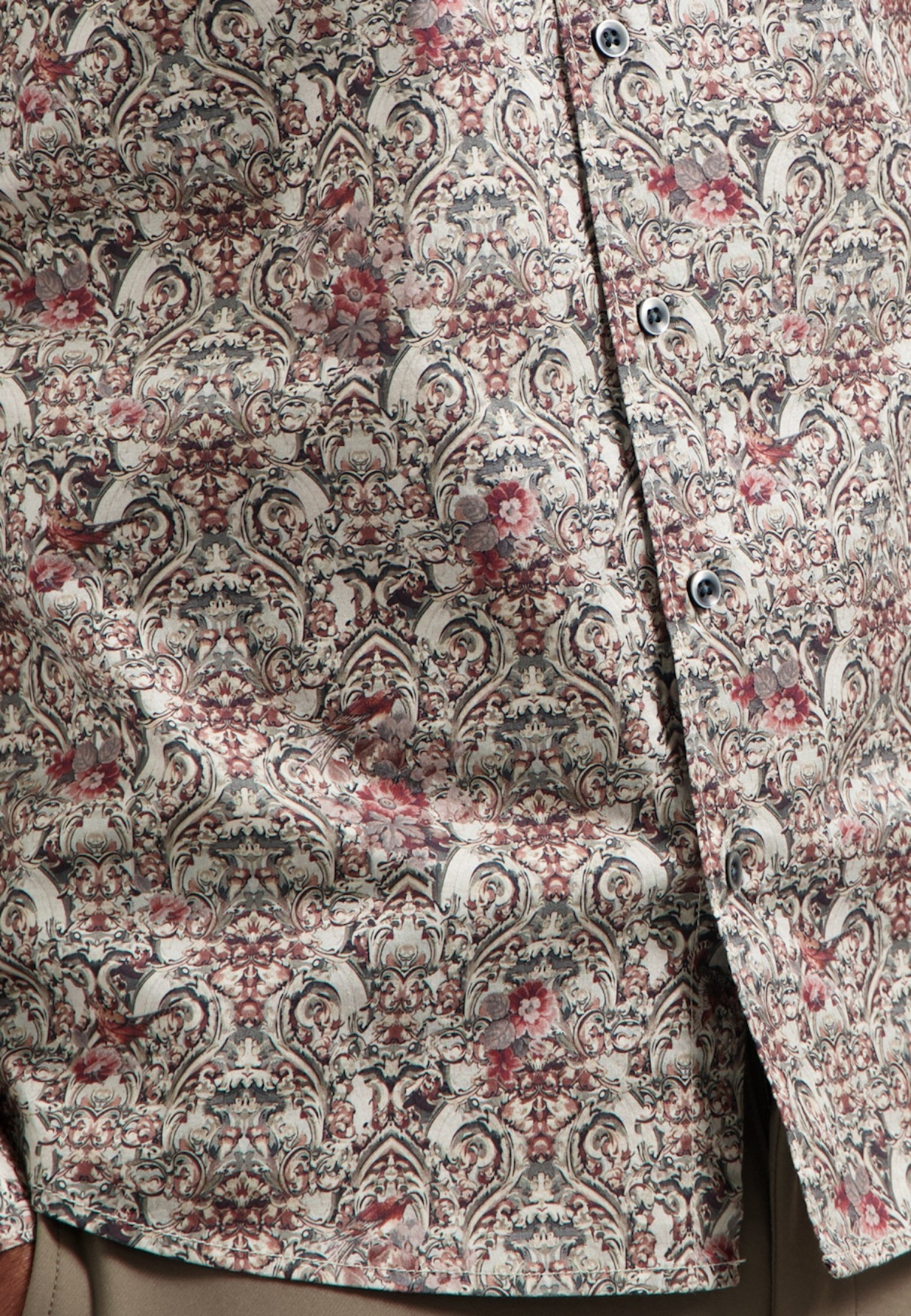 NO EXCESS Langarmhemd »No Excess Bedrucktes Hemd Shirt Stretch Allover Printed«