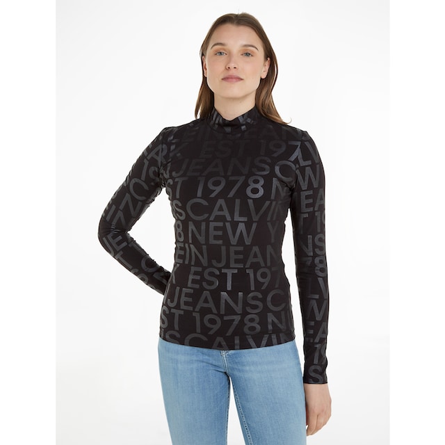 Calvin Klein Jeans Langarmshirt »LOGO AOP LONG SLEEVE TOP« kaufen | BAUR