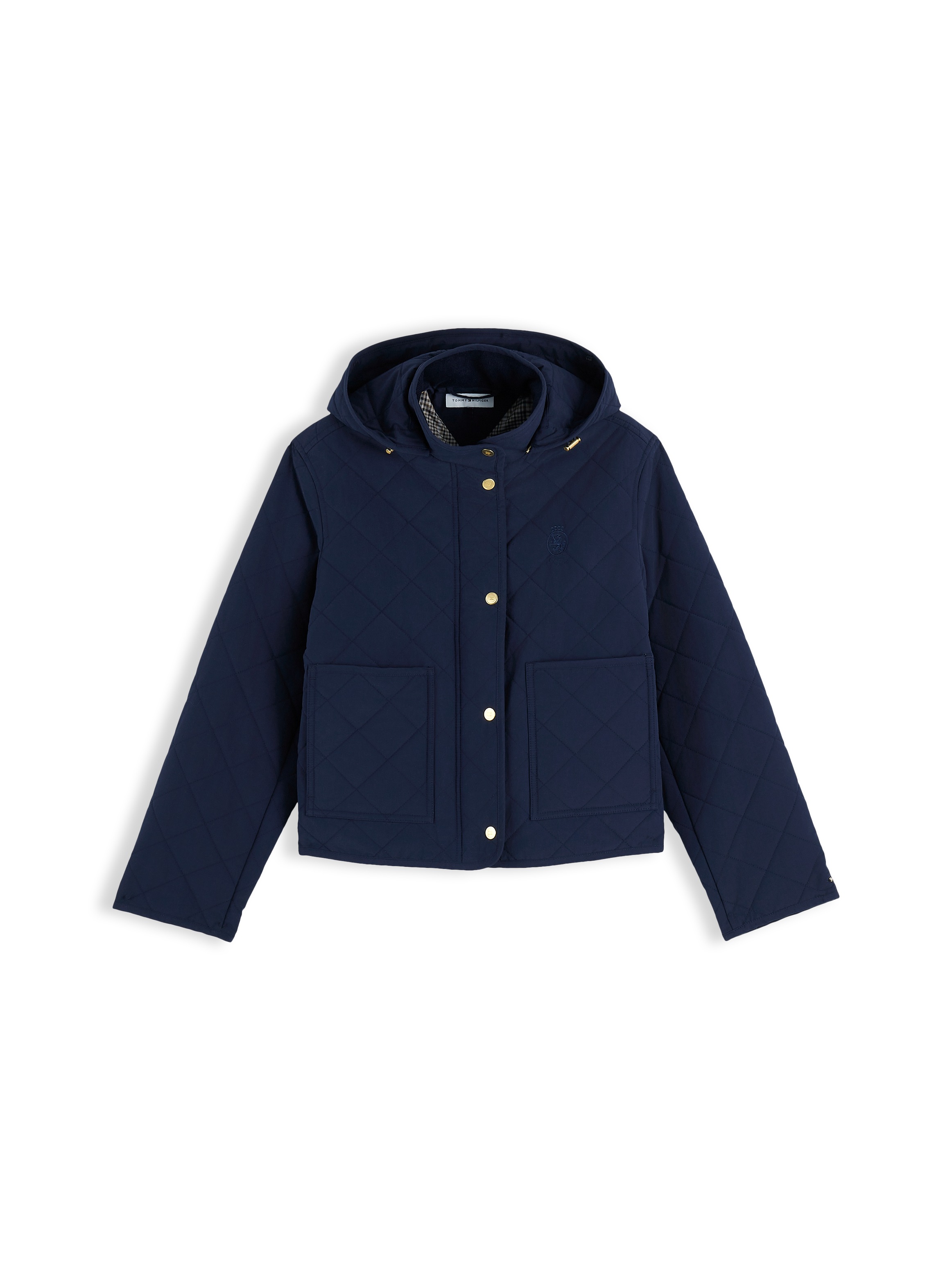 Tommy Hilfiger Steppjacke »QUILTED HOOD JACKET« mit Kapuze Baumwollmischung