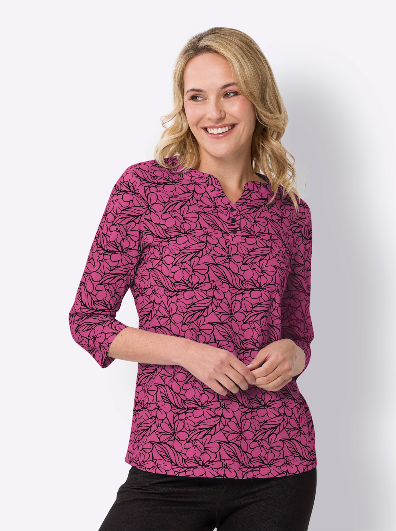 Classic Basics 3/4-Arm-Shirt "3/4-Arm-Shirt" 1 Stk. tlg. günstig online kaufen