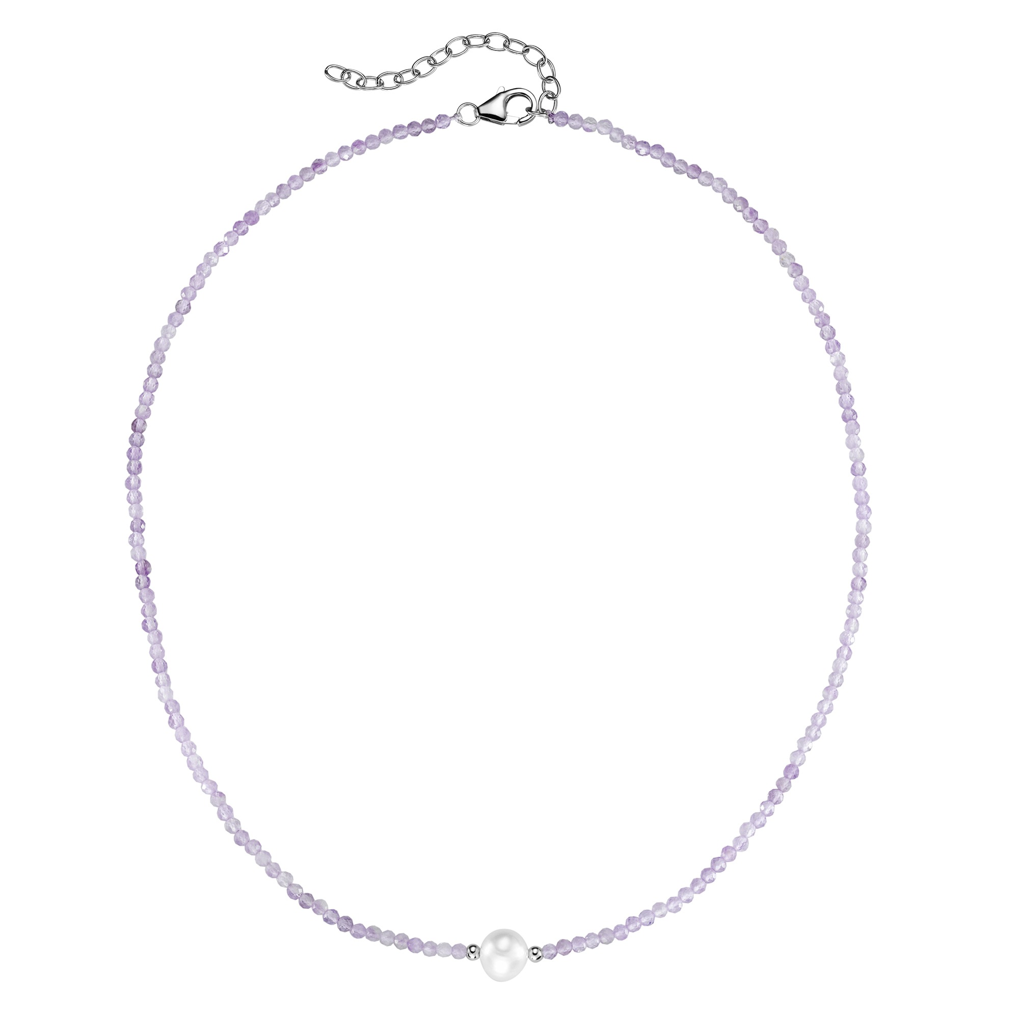 Smart Jewel Collier »mit Stein-Kugeln + Muschelkern-Perle, Silber 925«