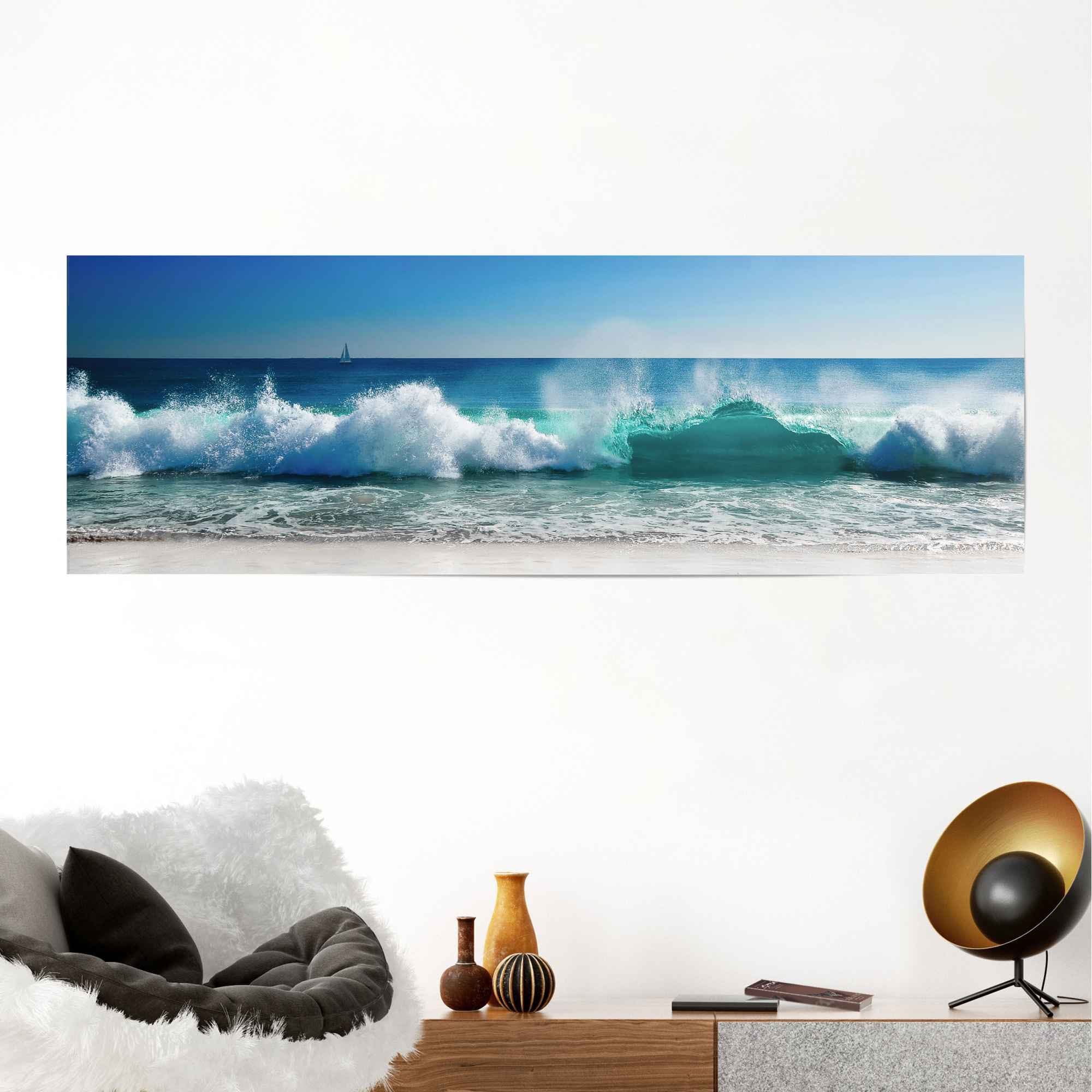 Strandbilder - (1 BAUR | Urlaub«, Wasser bestellen »Stürmische Wellen St.) Reinders! Meer - - Poster