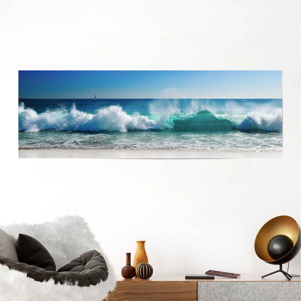 Reinders! Poster »Stürmische Wellen Meer - Strandbilder - Wasser - Urlaub«, (1 St.)