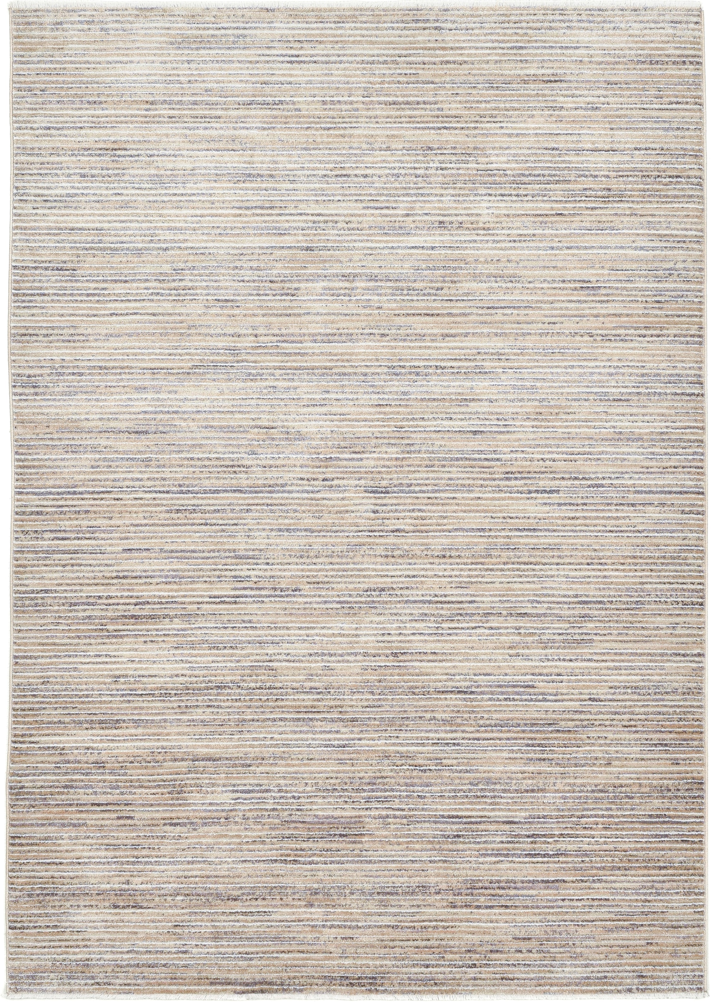 Gino Falcone Teppich »Corduletta UNI«, rechteckig, 10 mm Höhe, Kurzflor, meliert, moderne Cord Struktur, mit Fransen