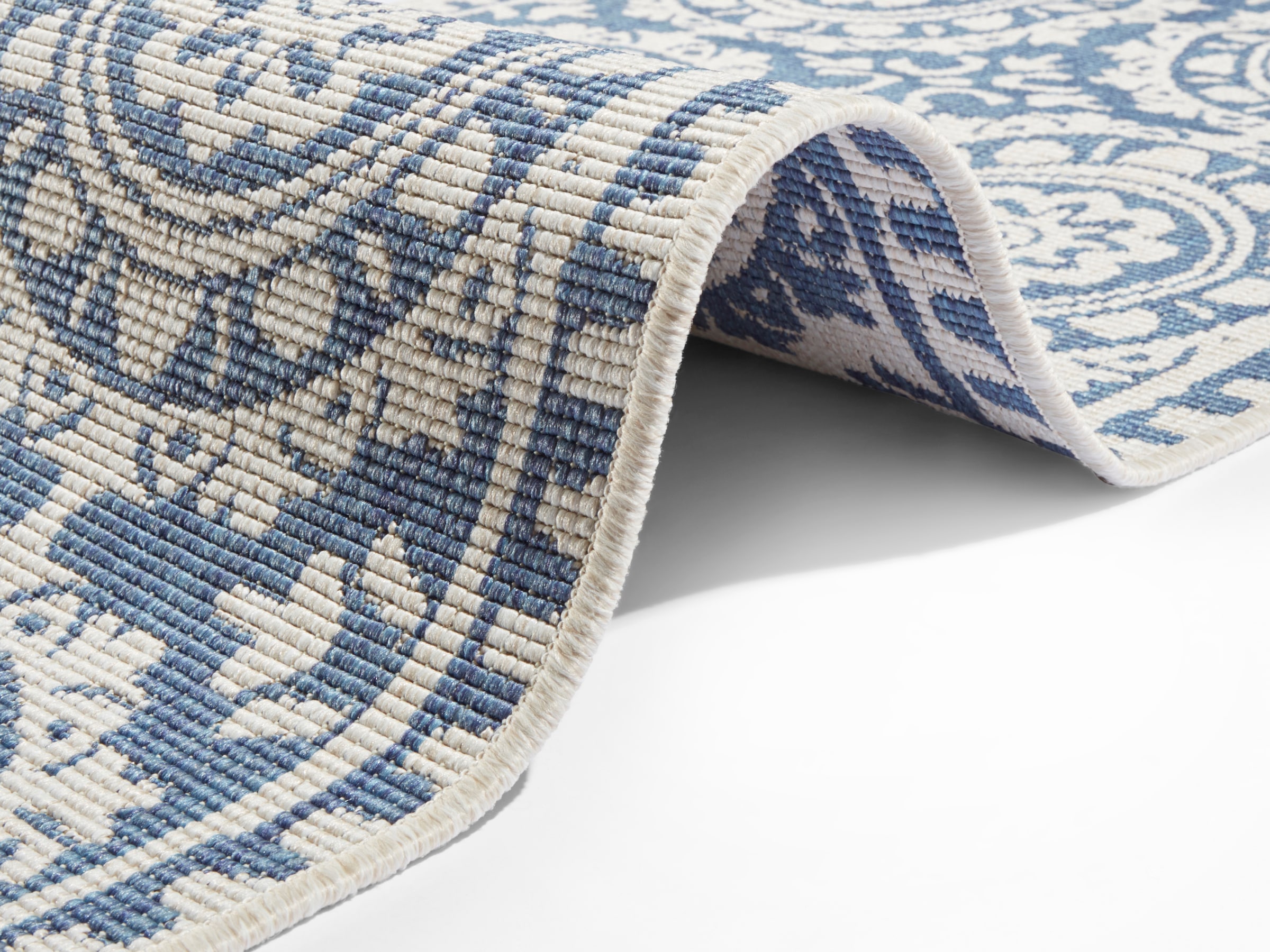 NORTHRUGS Läufer »Jardin«, rechteckig, 5 mm Höhe, Wendeteppich, In-& Outdoor, Vintage, Balkon, Garten, Wohnzimmer, Flur