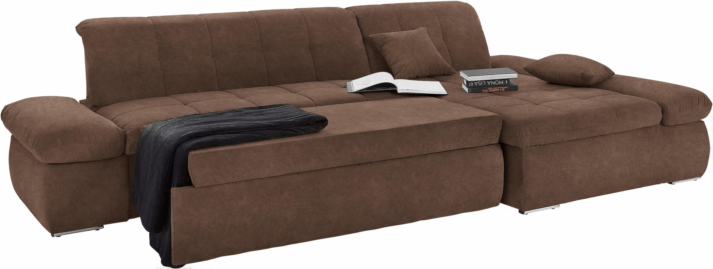 DOMO collection Ecksofa "NMoric XXL, B/T/H: 300/172/80cm, L-Form" wahlweise günstig online kaufen