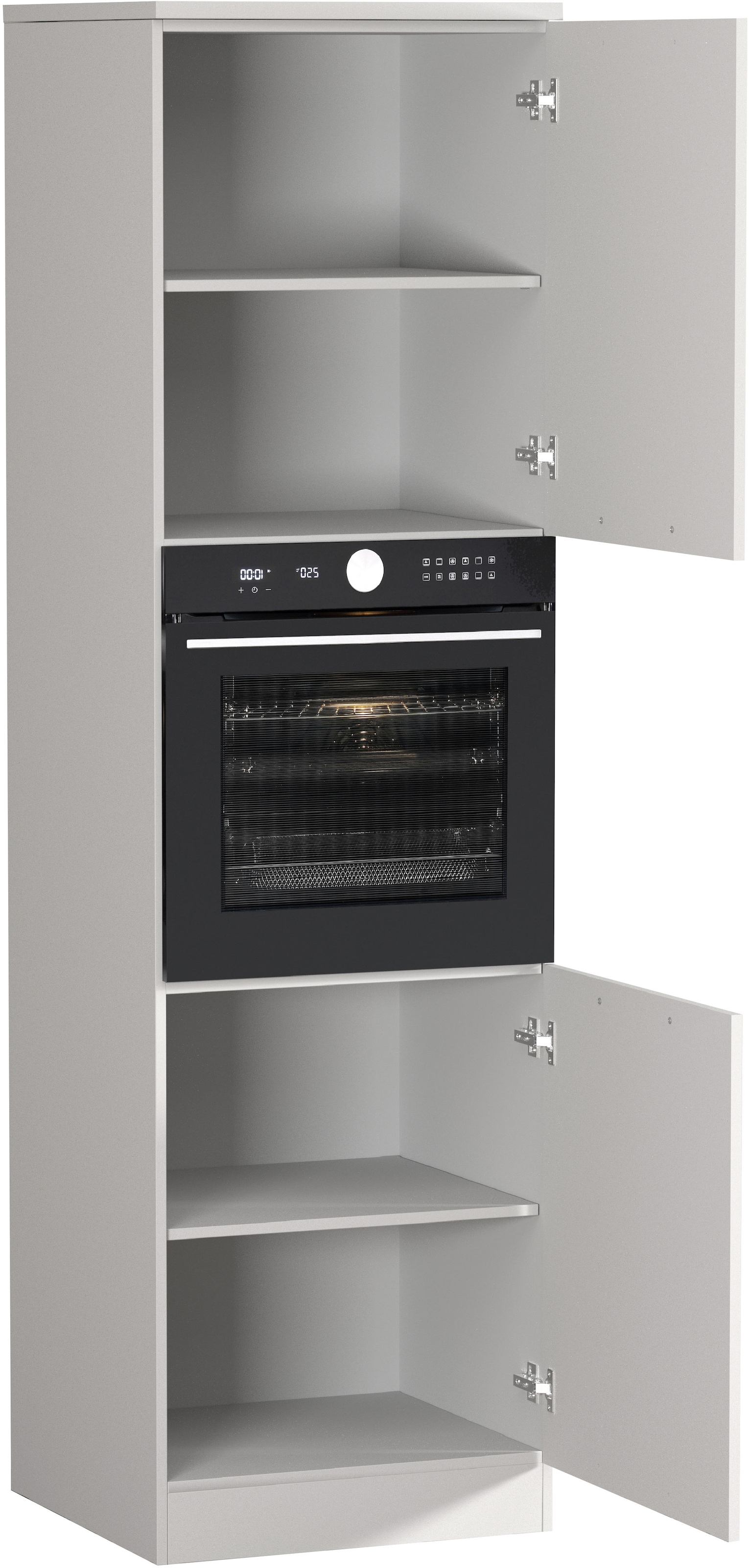 KOCHSTATION Backofenumbauschrank »Luna, Backofenschrank, Backofen-Hochschrank, Made in Italy« B/T/H: 60×60×214,5 cm, Oberplatte mit 25 mm Stärke