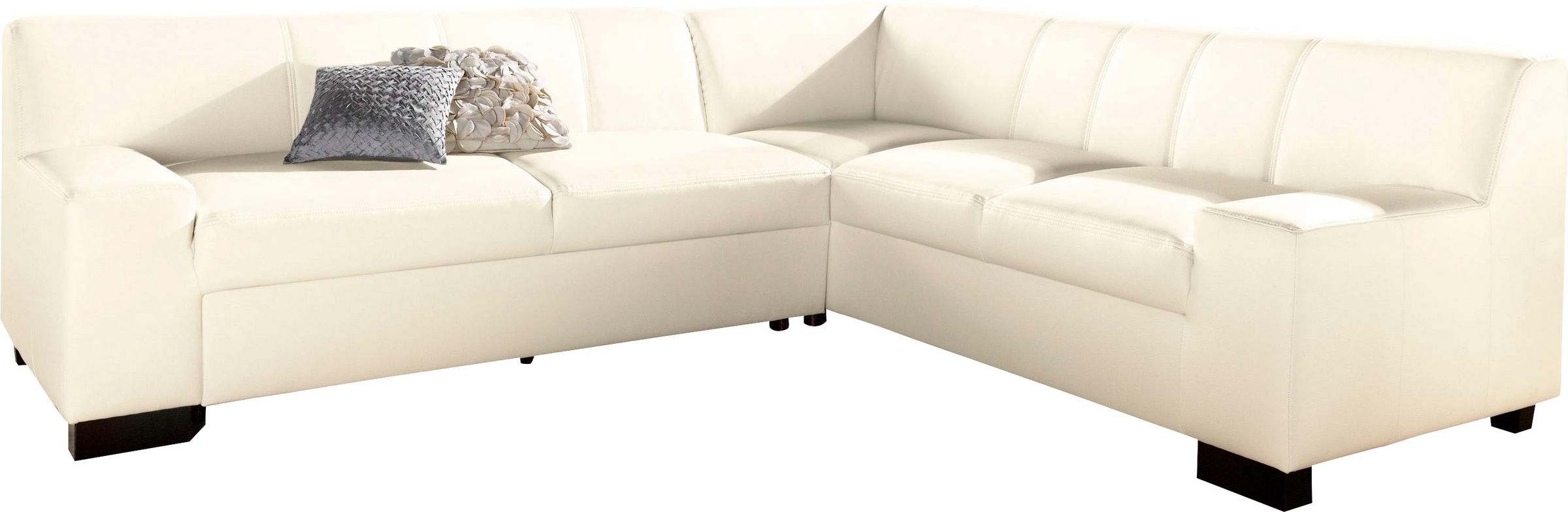 DOMO collection Ecksofa »Norma, moderne Armlehnen, zeitlos und elegant, L-Form«, wahlweise mit Bettfunktion