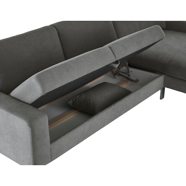 3C Candy Ecksofa »Lecce, wahlweise PUR-Schaumstoff oder  Tonnentaschenfederkern«, Bett im 2,5-Sitzer und teilmotorische  Schlaffunktion im Longchair | BAUR