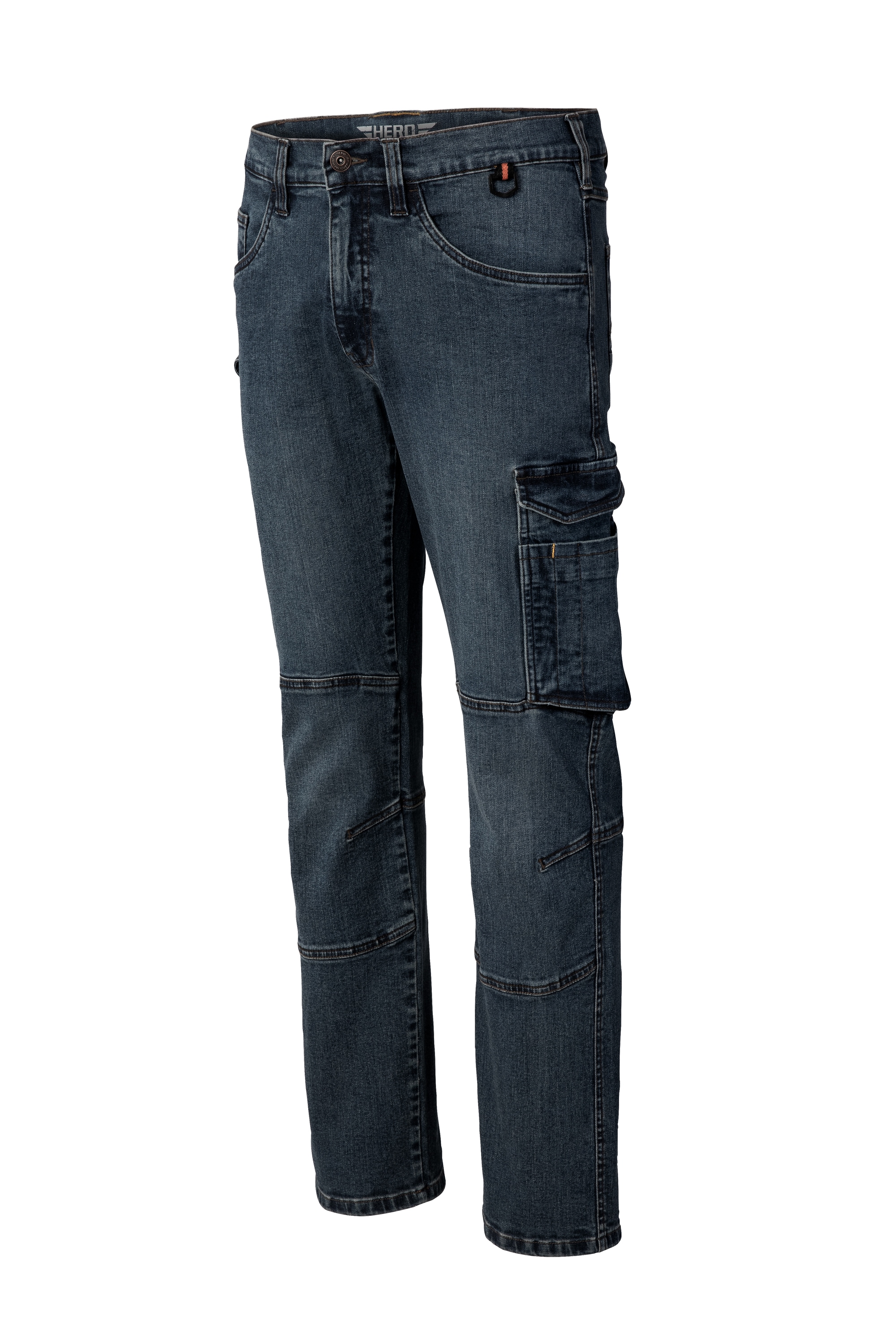 HERO by John Medoox Workerjeans "CALGARY Denim Basic Workwear Arbeits-Cargojeans" Arbeits-Cargojeans Denim / Jeansfür Herren