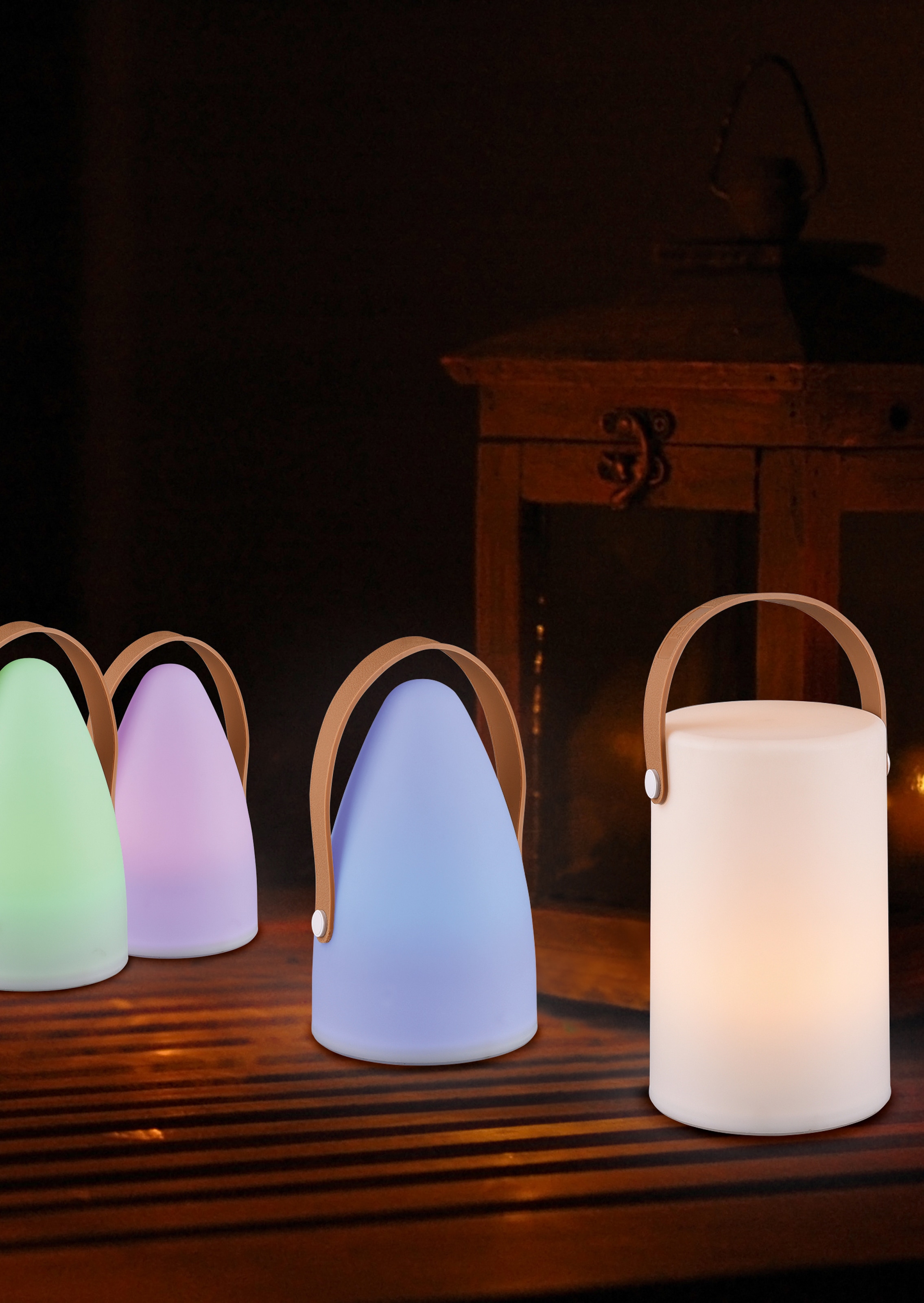 TRIO Leuchten LED Außen-Tischleuchte »Aruba«, 1 flammig-flammig, für Innen- und Aussenbereich, RGB-Farbwechsel, IP44, Gartenleuchte