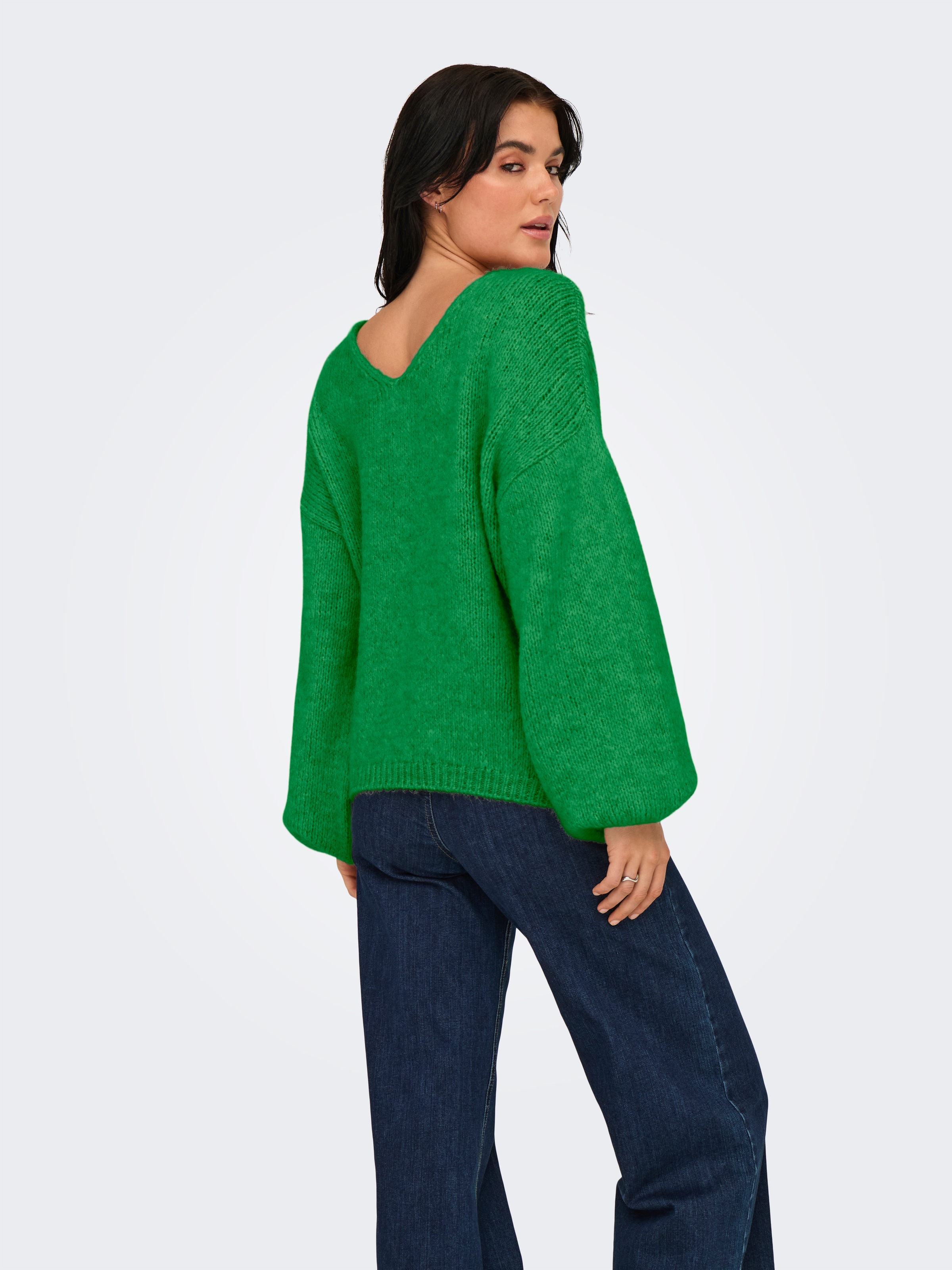 JDY V-Ausschnitt-Pullover "JDYDINEA L/S REVERSIBLE PULLOV. KNT NOOS" Kunstf günstig online kaufen