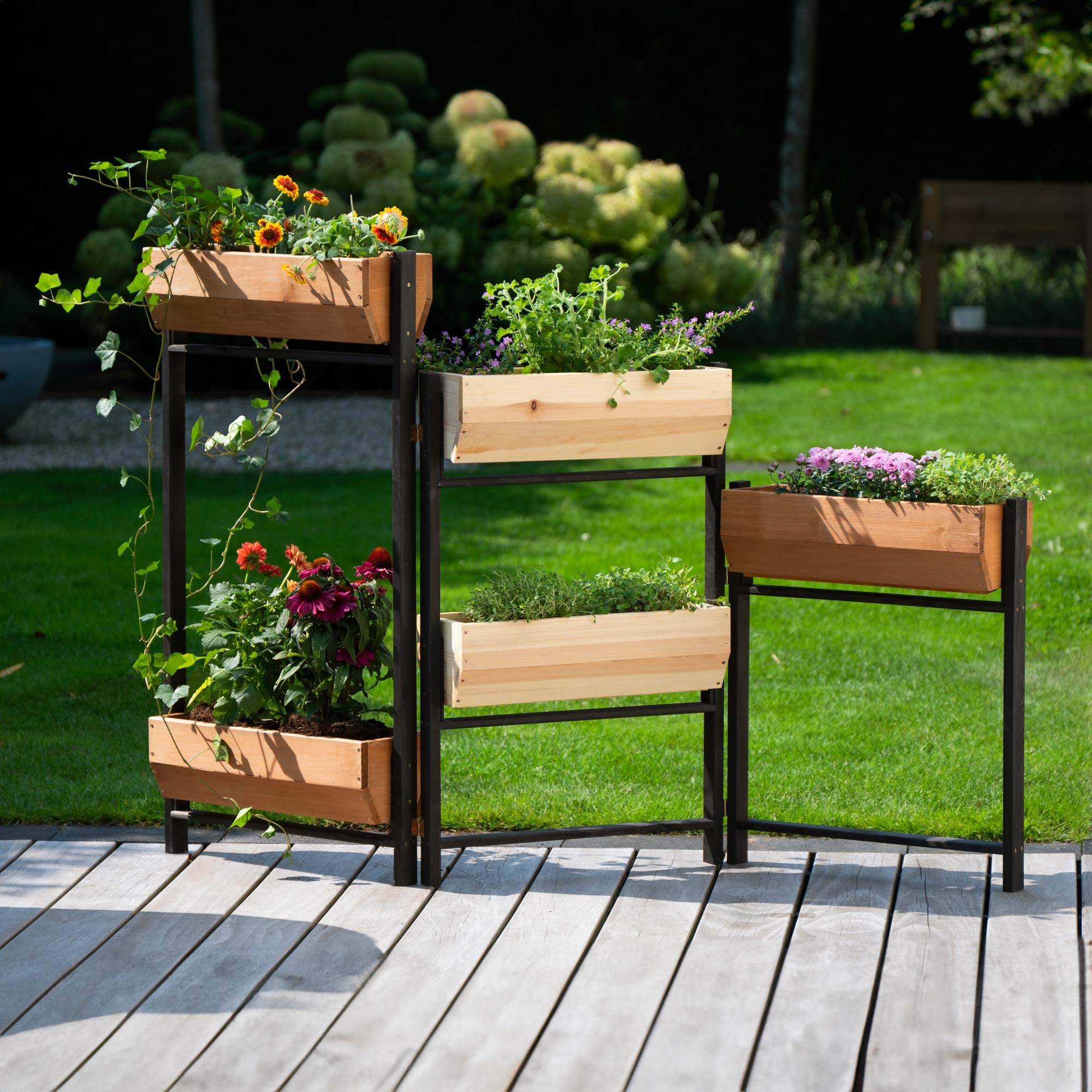 dobar Hochbeet "Vertikalbeet "Flexi" 5-stufig" ca. 165 x 18 x 105 cm (L x B günstig online kaufen