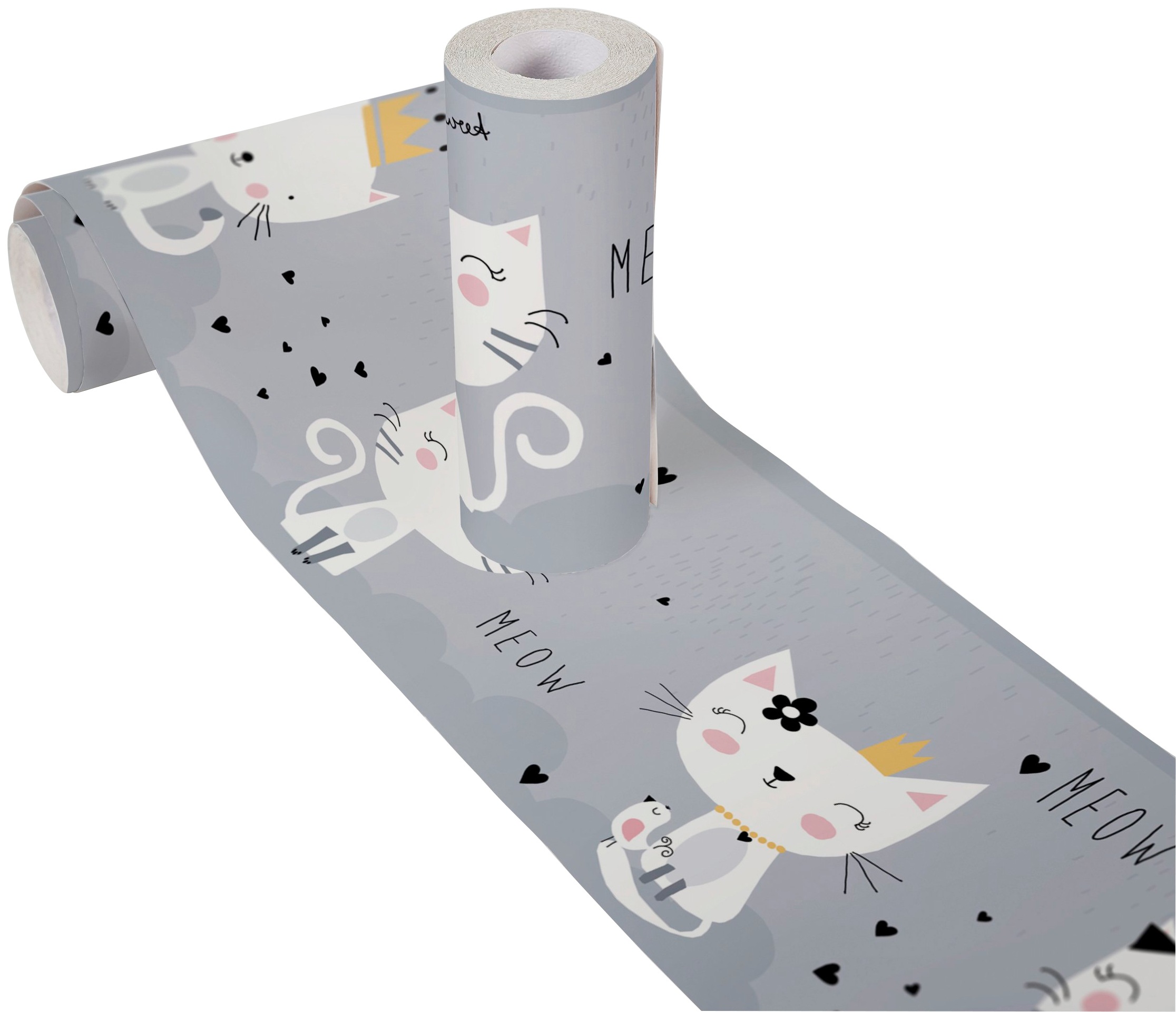 A.S. Création Bordüre »Meow Cats«, Motiv-abstrakt-naturalistisch, Tapete Kinder Bordüre Katzen Borte Wohnzimmer Flur Design Kinderzimmer