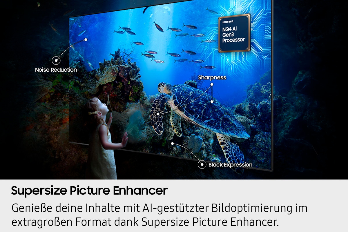 Samsung QLED-Fernseher »GQ75QN90FAT«, 4K Ultra HD, Smart-TV, NQ HDR+, Glare Free, Upscaling Pro, Dolby Atmos & AI Sound, bis 165Hz