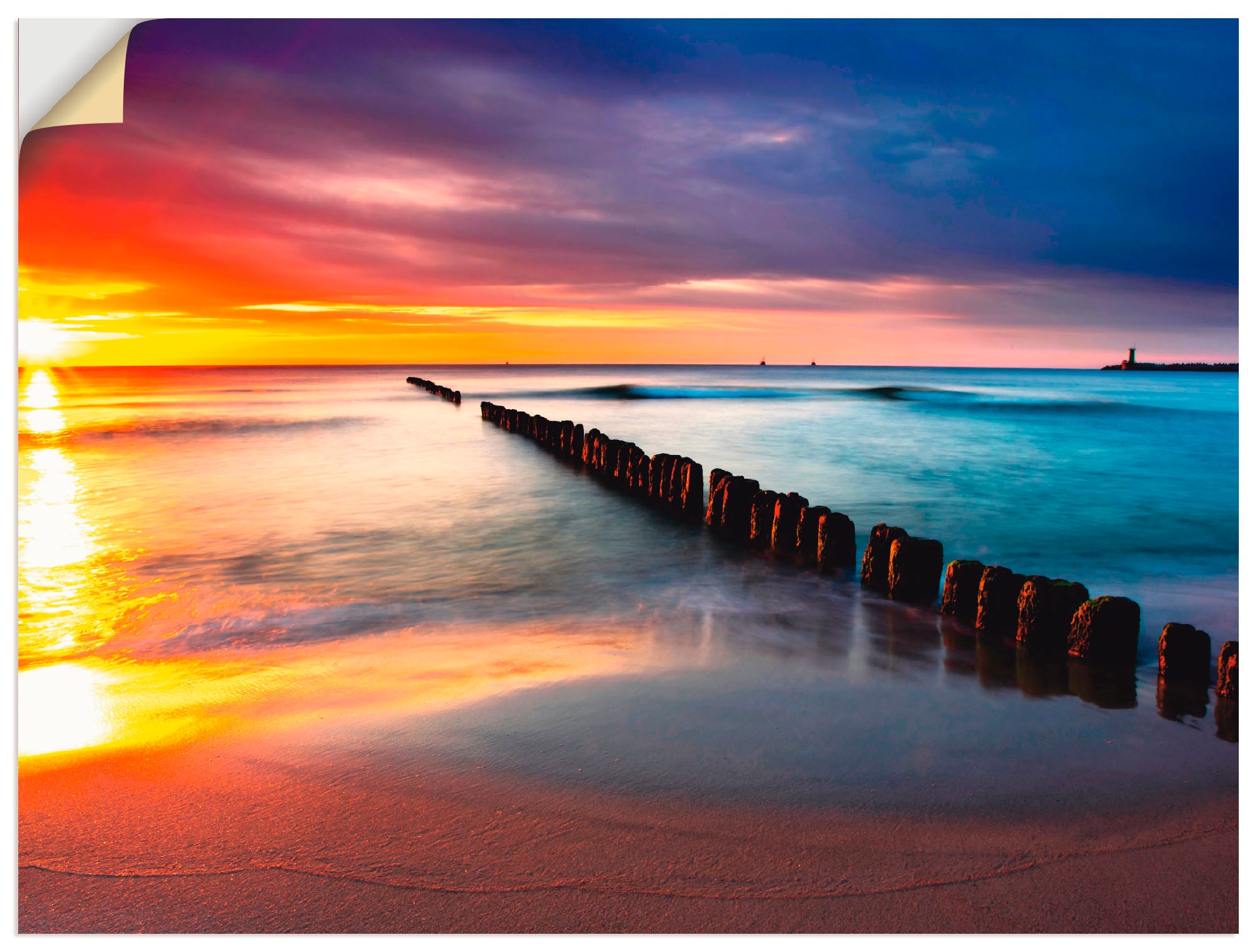 Artland Wandbild »Ostsee mit schönem Sonnenaufgang«, Strand, (1 St.), als  Alubild, Leinwandbild, Wandaufkleber oder Poster in versch. Größen  bestellen | BAUR