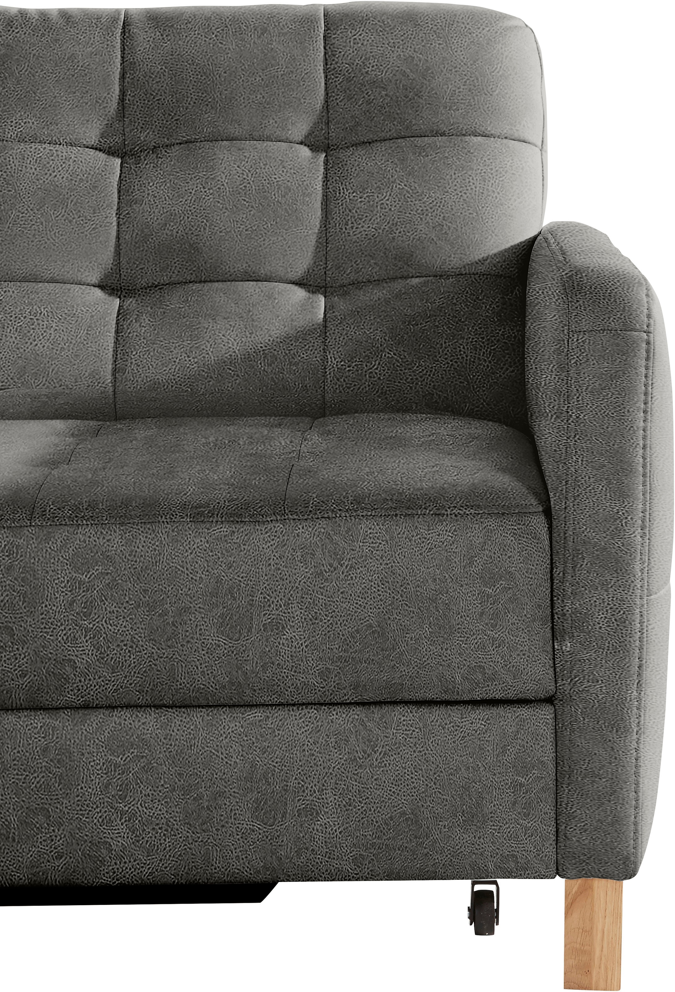exxpo - sofa fashion Ecksofa »Elio, kompakt und komfortabel, bequem und zeitloses Design, L-Form«, wahlweise mit Bettfunktion