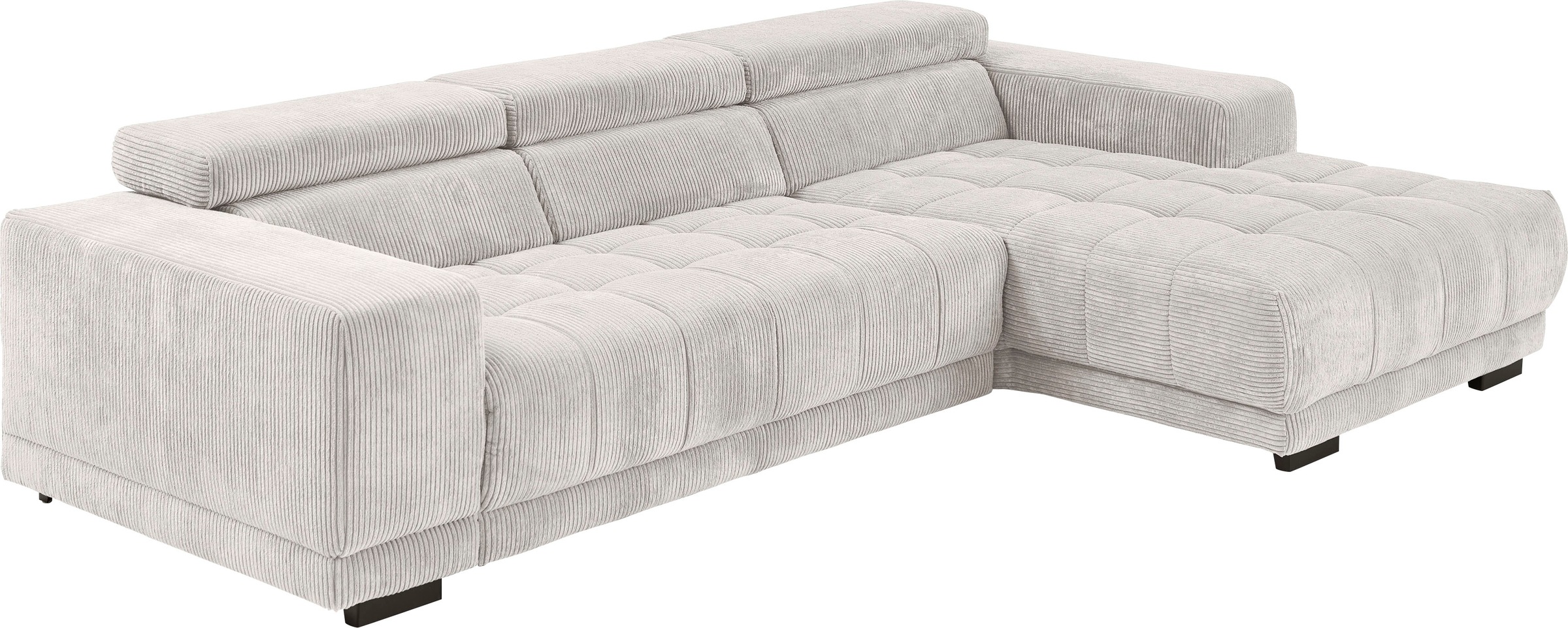 Die PlanBar Ecksofa »MP-IN15053 L-Form schmaler Schenkel«, mit Kopfteilverstellung, wahlweise mit manueller Vorziehbank