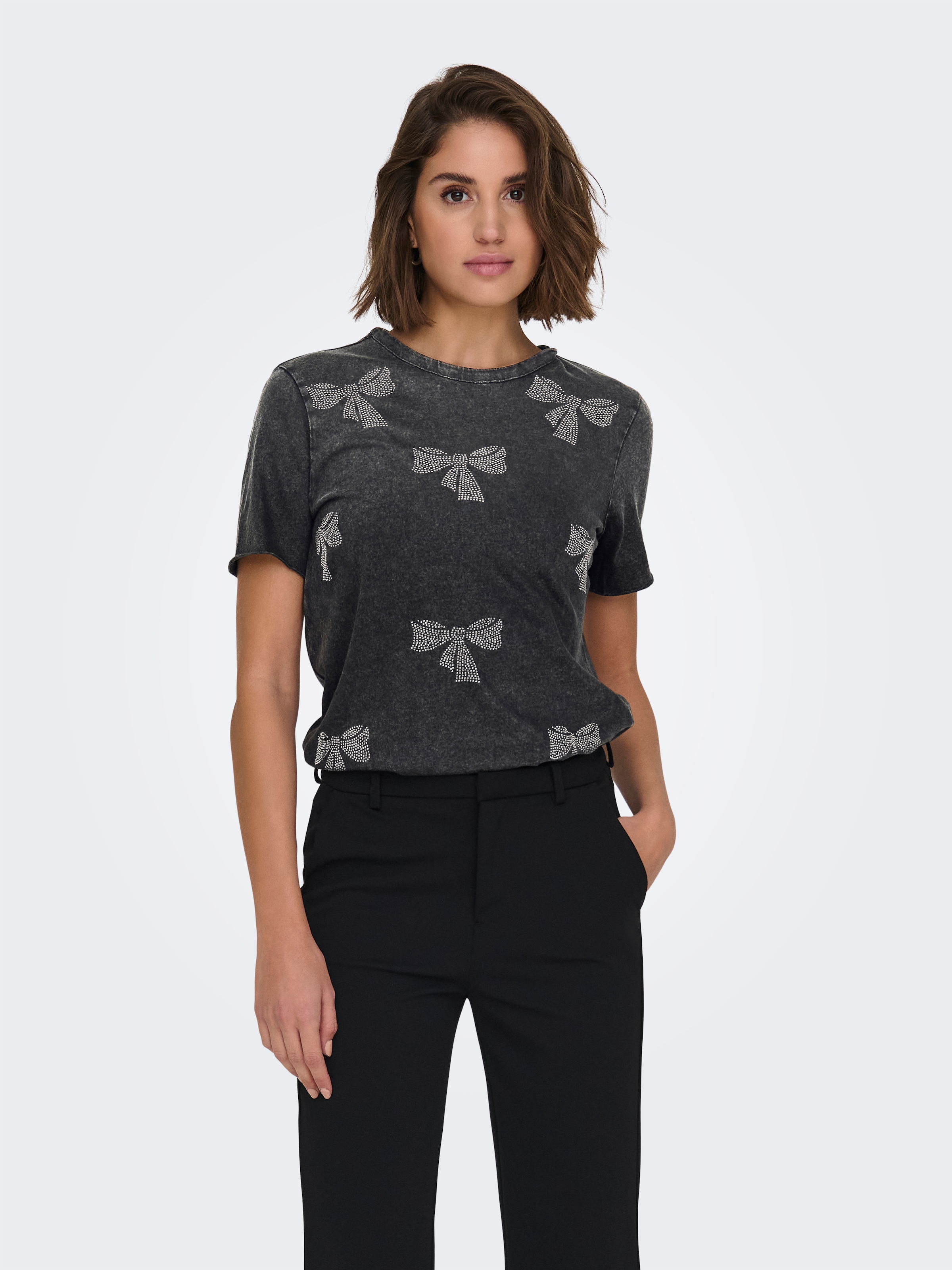 ONLY Kurzarmshirt "ONLLUCY LIFE S/S O-NECK TOP CC JRS" günstig online kaufen