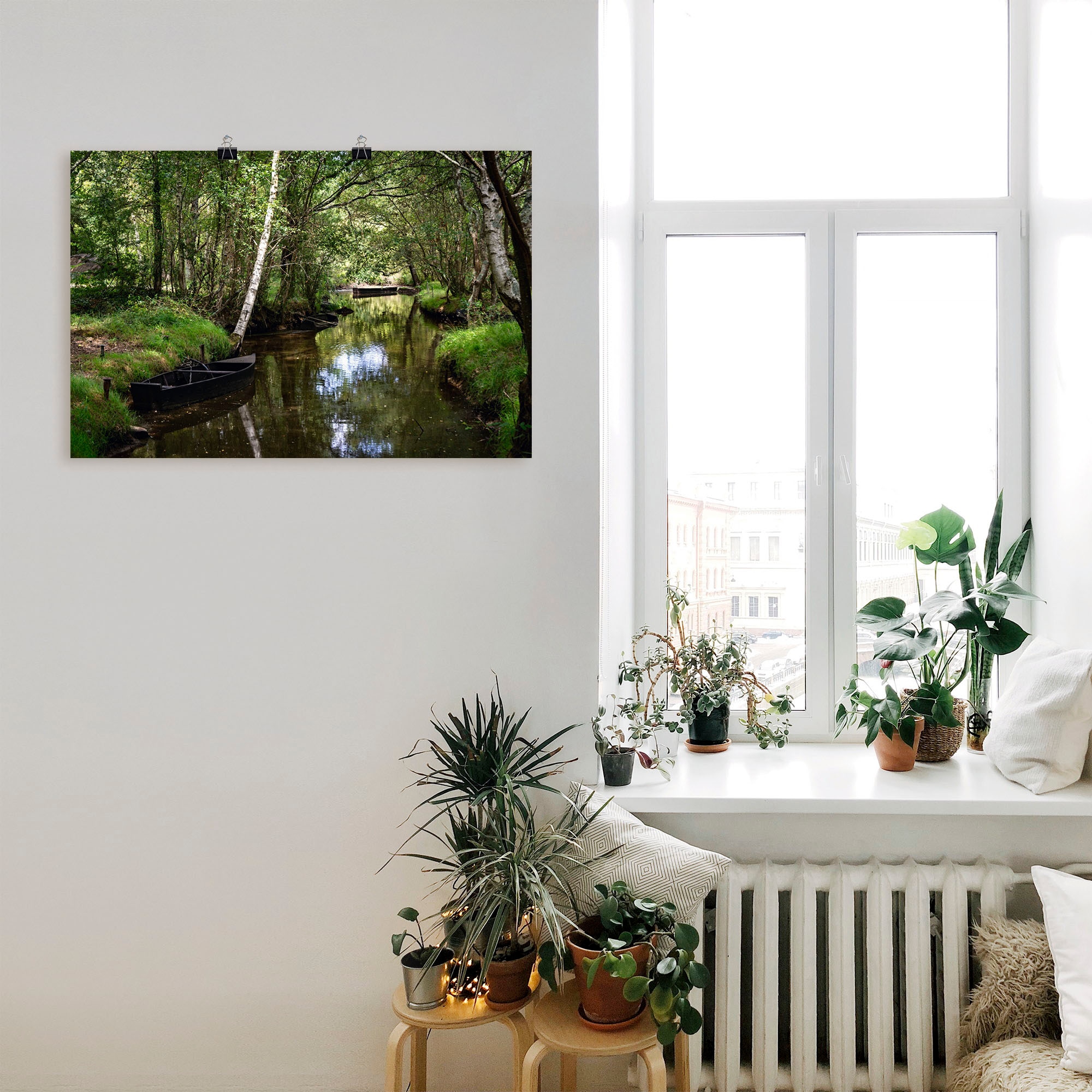 Artland Wandbild »Romantische Flusslandschaft Frankreich«, Waldbilder, (1 St.),  als Alubild, Leinwandbild, Wandaufkleber oder Poster in versch. Größen  kaufen | BAUR