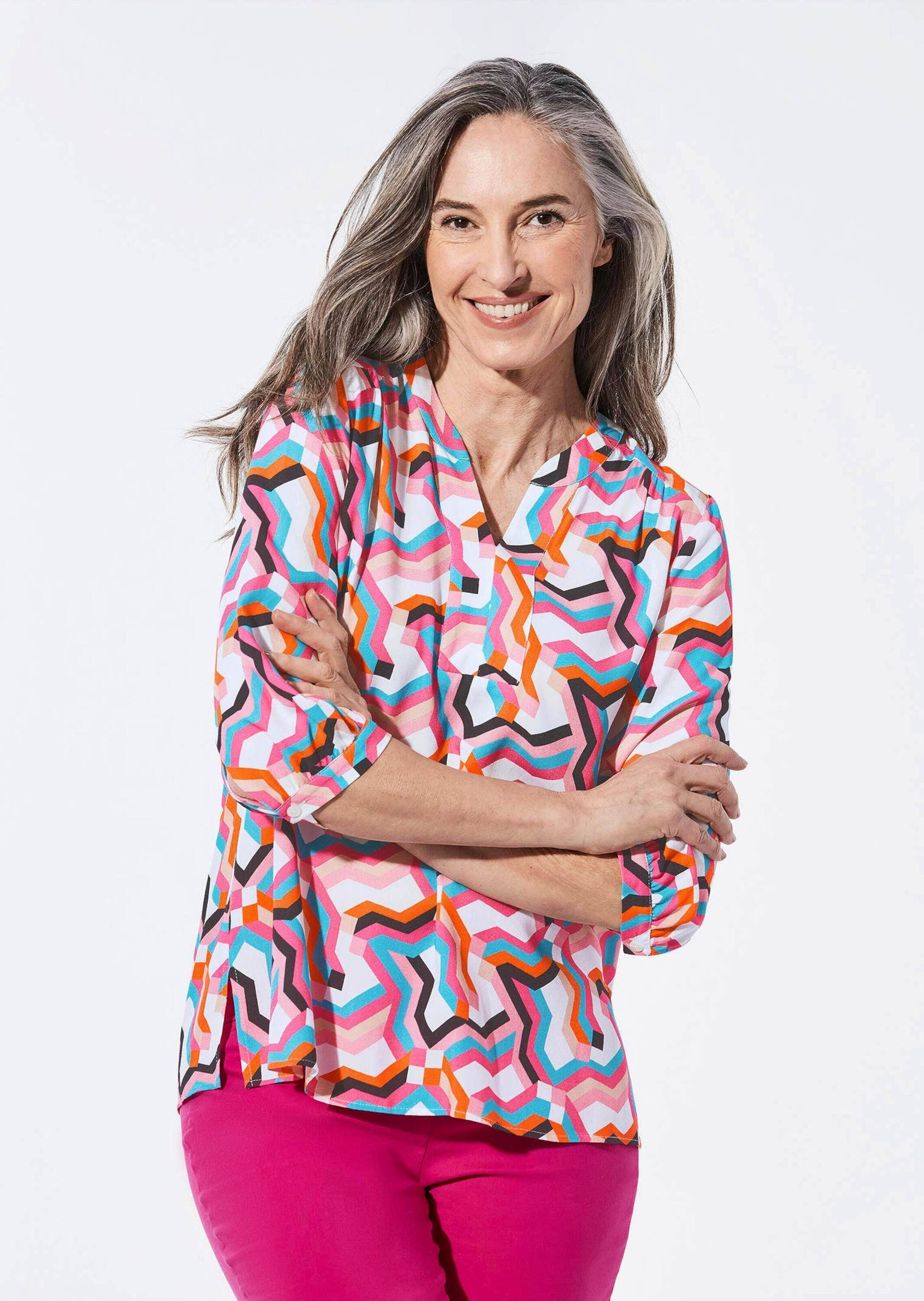 GOLDNER Tunika "Mit Allover-Print in Tunikaform, 3/4-Ärmeln" keine/nicht re günstig online kaufen