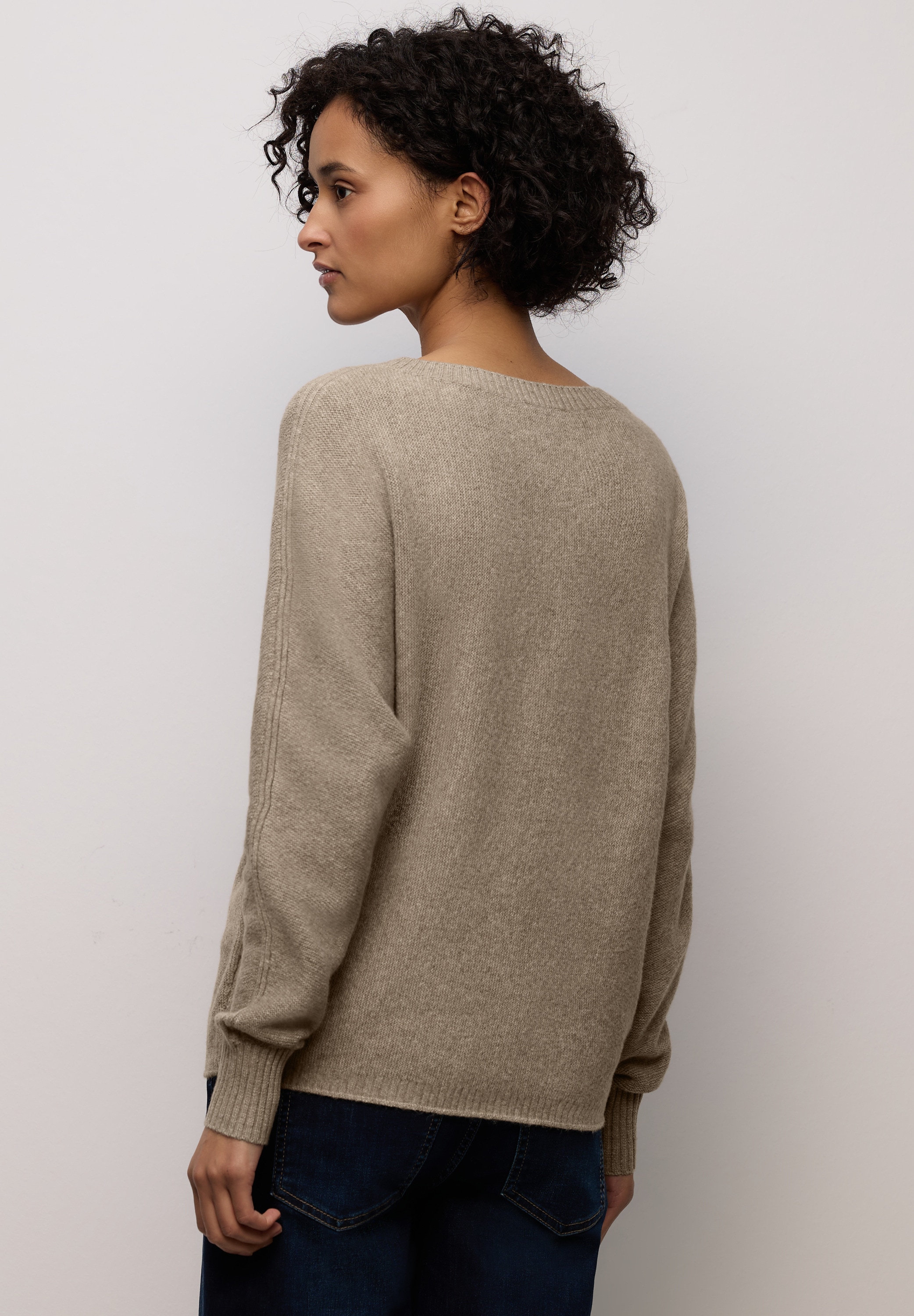 STREET ONE Strickpullover mit Materialmix