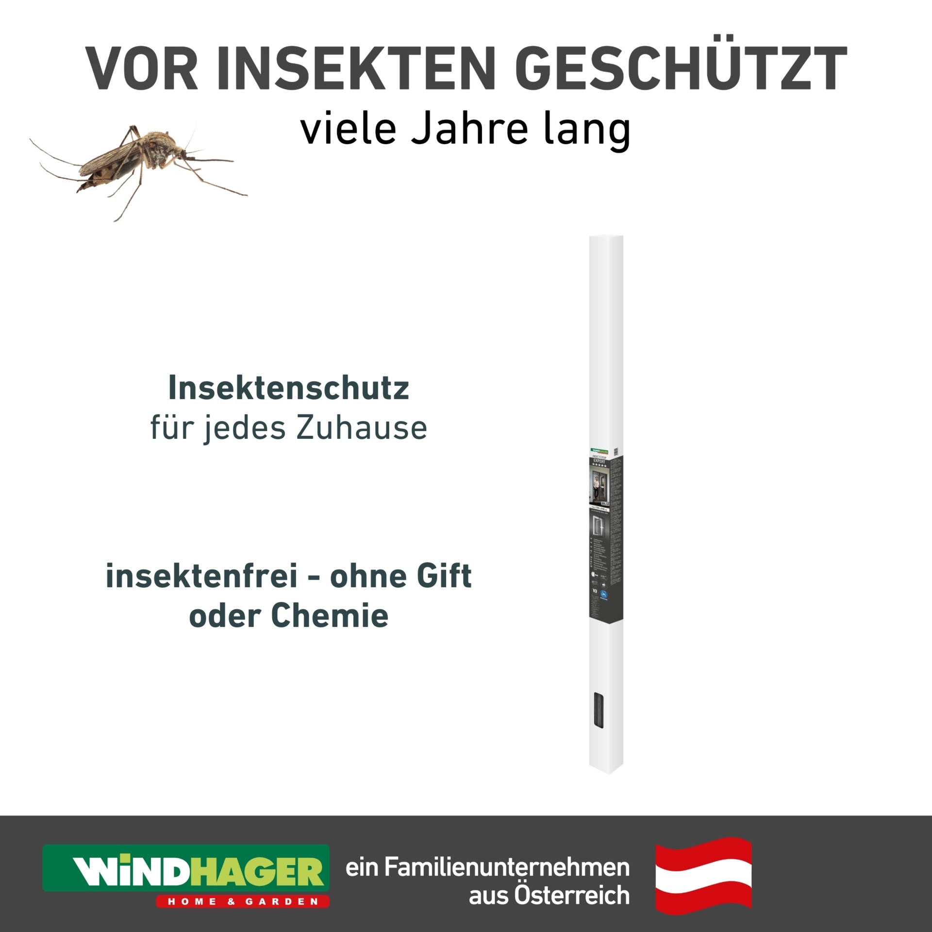 Windhager Insektenschutz-Schiebetür »Expert für Doppeltüren, Insektenschutzplissee mit Alurahmen« Fliegengitter in weiß oder anthrazit erhältlich, 240 x 240 cm