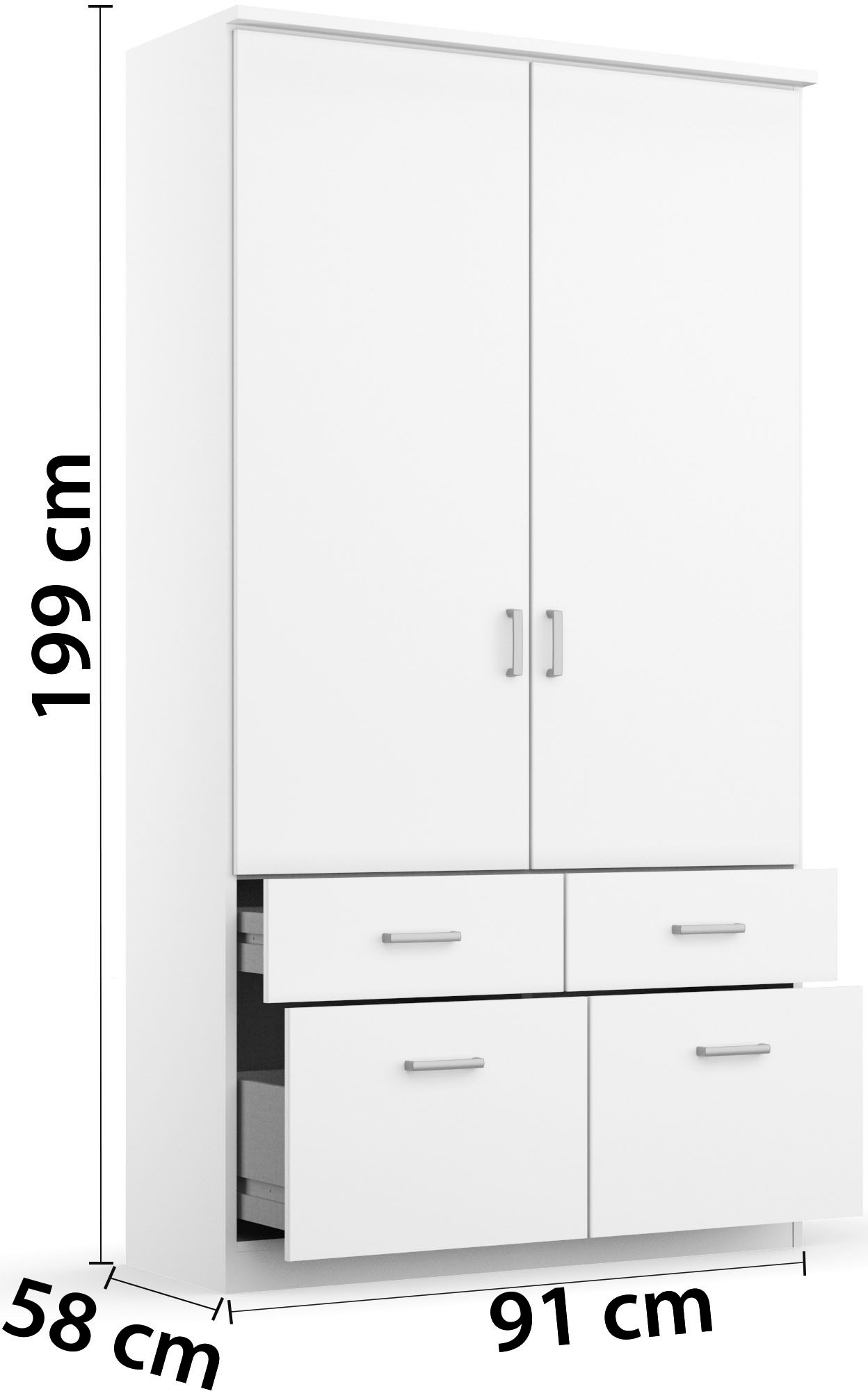 rauch Kleiderschrank »Kleiderschrank Schrank Garderobe deckenhoher Schrank BREMEN«, in vielen Farben und Ausführungen MADE IN GERMANY