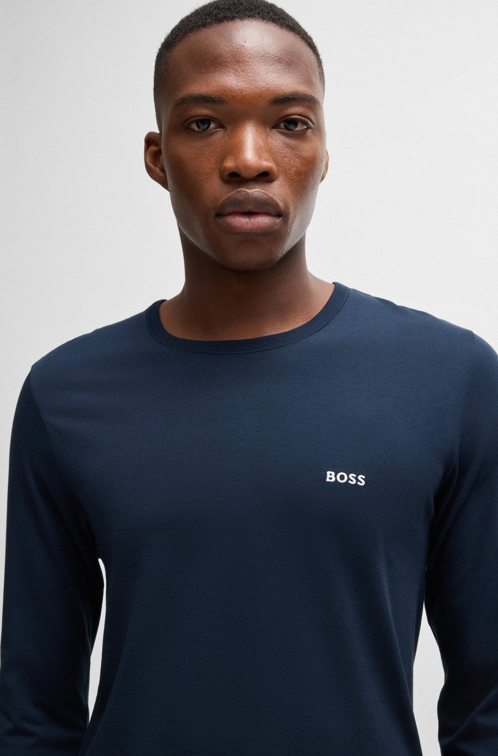 BOSS Langarmshirt »longsleeve-Shirt R-Neck Classic COTTON 3pcs/pack«, (3 tlg.), mit BOSS Logo-Schriftzug