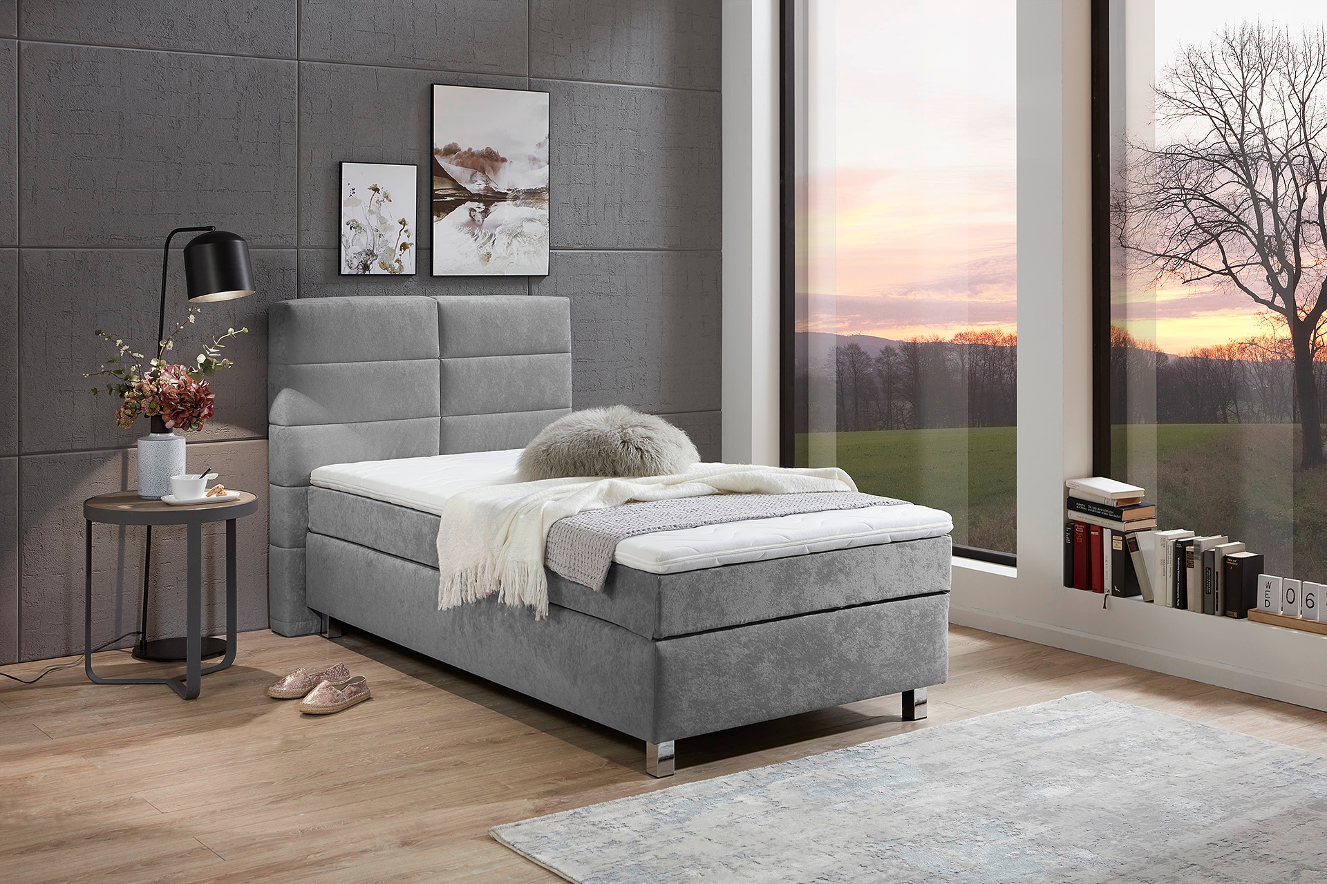 Westfalia Schlafkomfort Boxspringbett wahlweise mit Kaltschaum-Topper