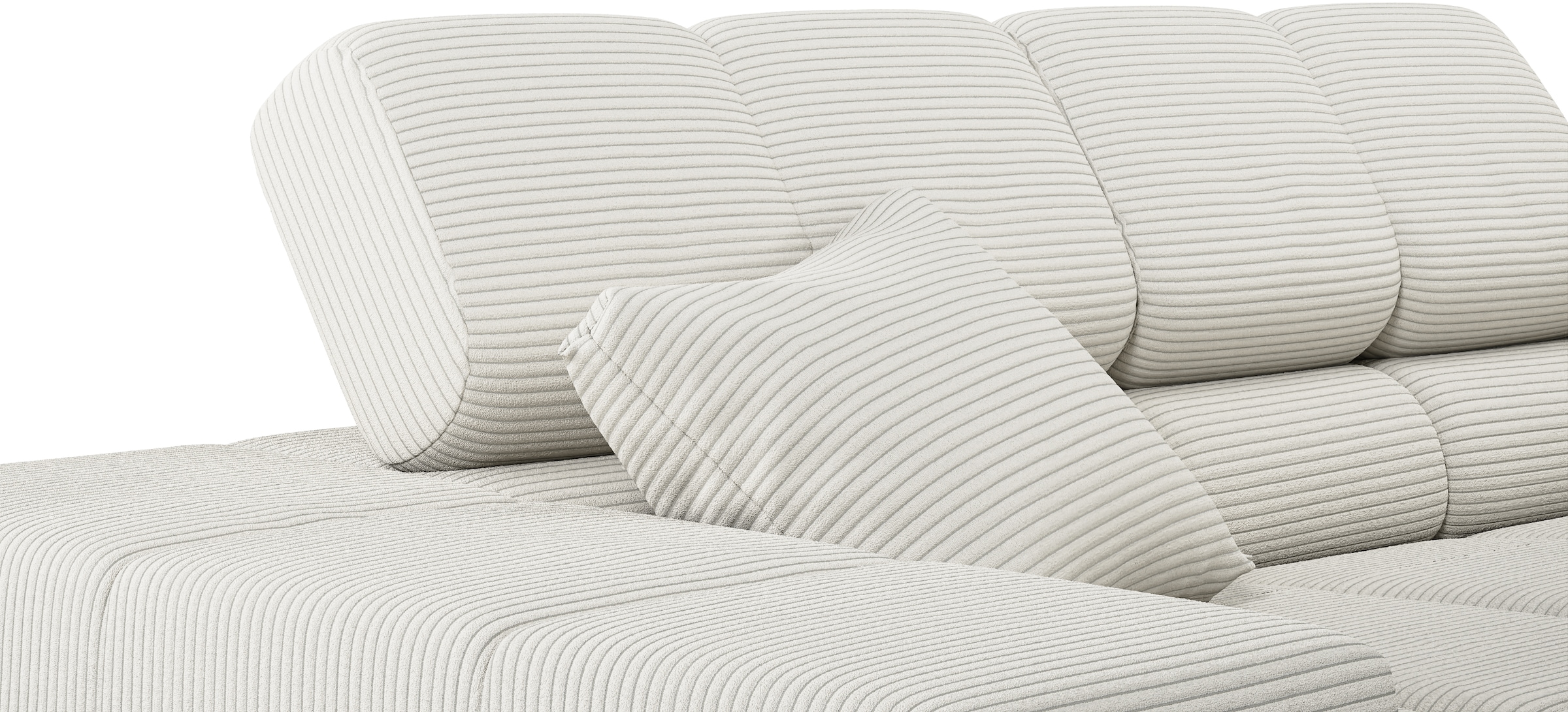 Home affaire Ecksofa »Ancona incl. Kopfteilverstellung, Breite 319cm, L-Form« wahlweise motorische Sitztiefenverstellung, auch in Cord + Easy Care