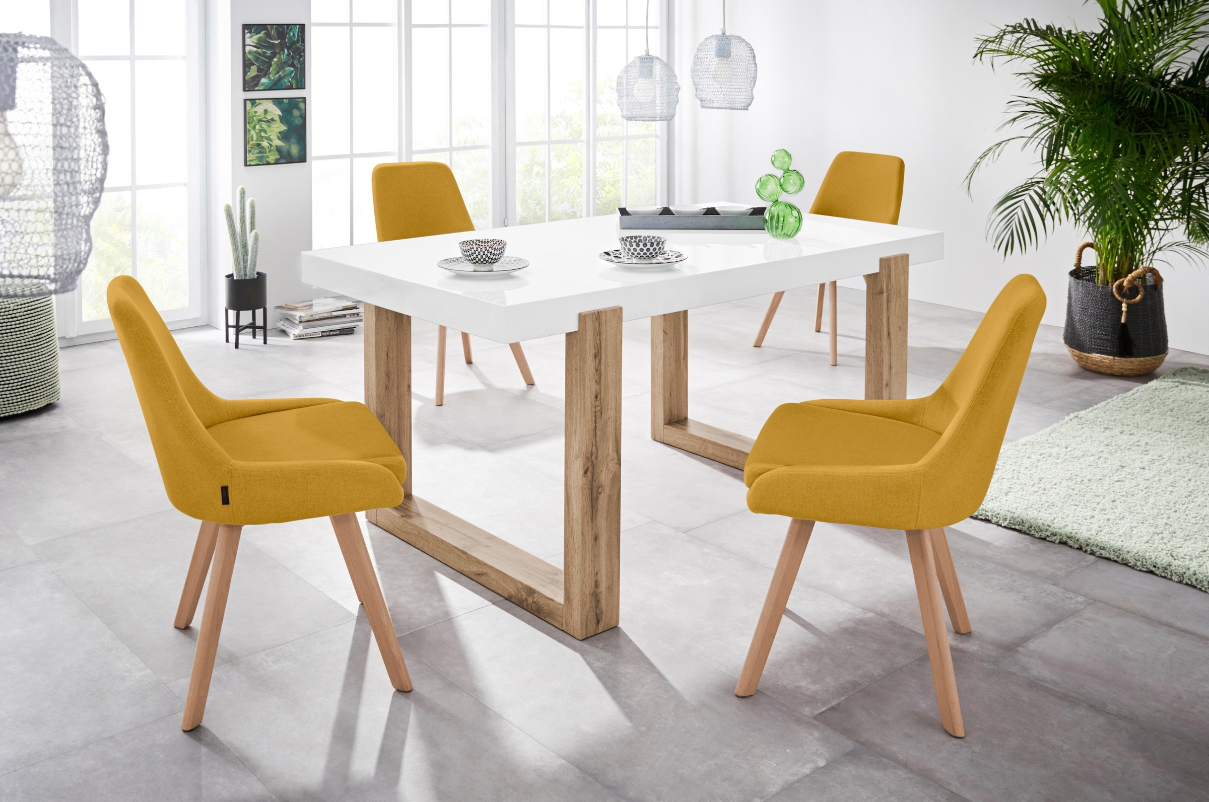 INOSIGN Esszimmerstuhl »Dilla, TOPSELLER!«, (Set), 2 St., Webstoff, im 1er und 2er Set, Webstoff Bezug, Sitzhöhe 48 cm, Küchenstuhl