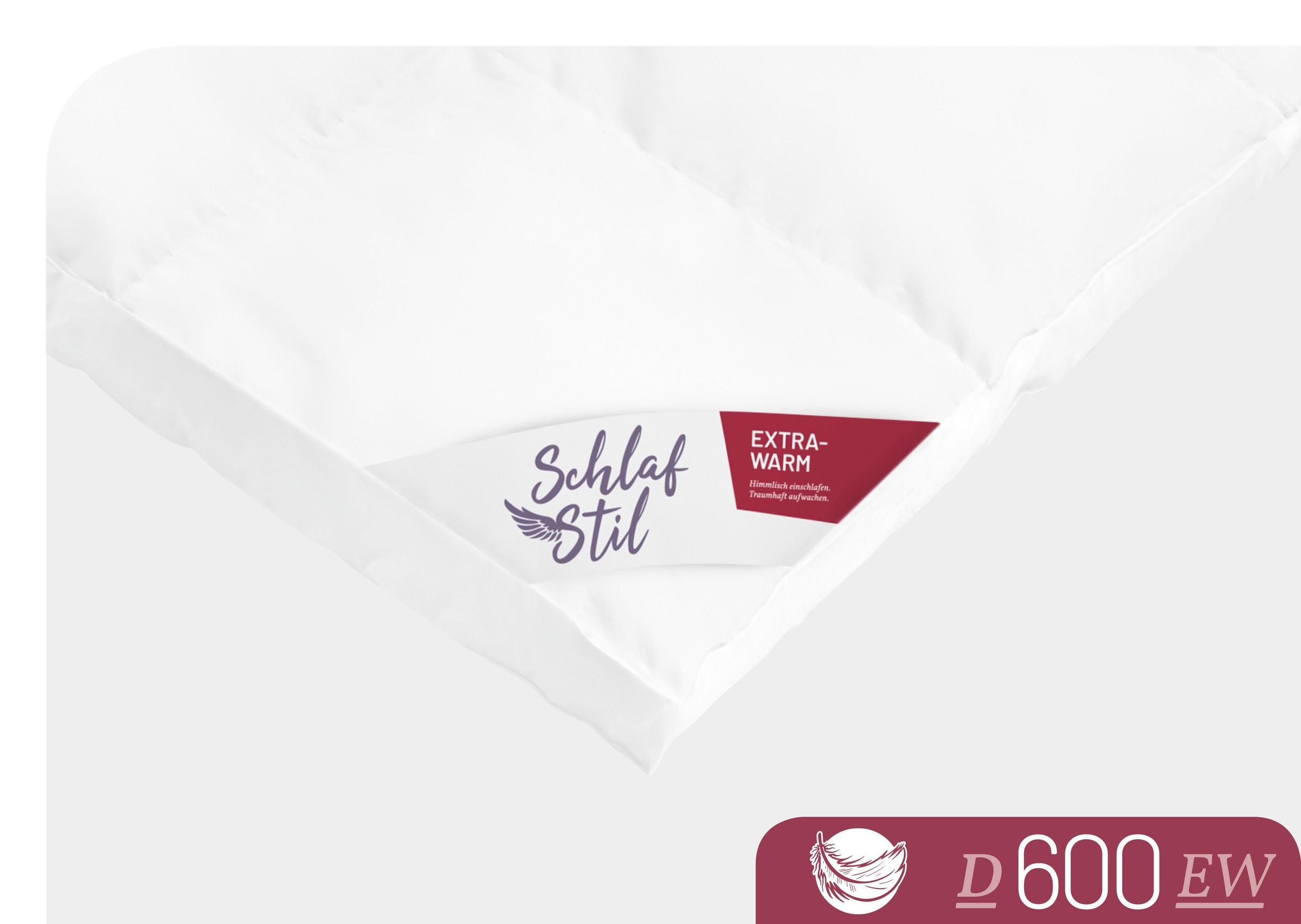 Thumbnail - Schlafstil Gänsedaunenbettdecke "D600" extrawarm Füllung 100Gaensedaunen 1 Stk. tlg. hergestellt in Deutschland, allergi...