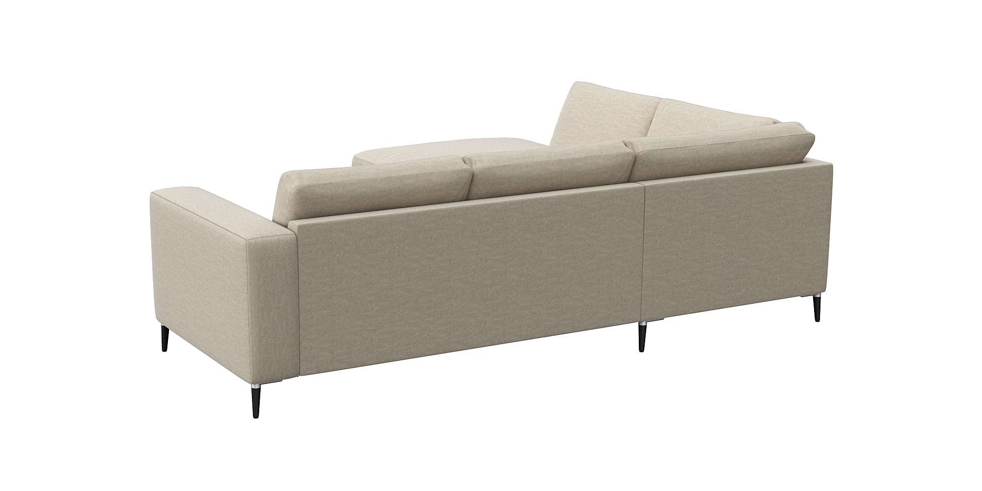 FLEXLUX Ecksofa »Fiore, bequem und komfortabel, zeitlos, OTTOs Choice, L-Form«, breite Armlehnen, Füße Alu/schwarz, B/T 241/225 cm, Kaltschaum im Sitz