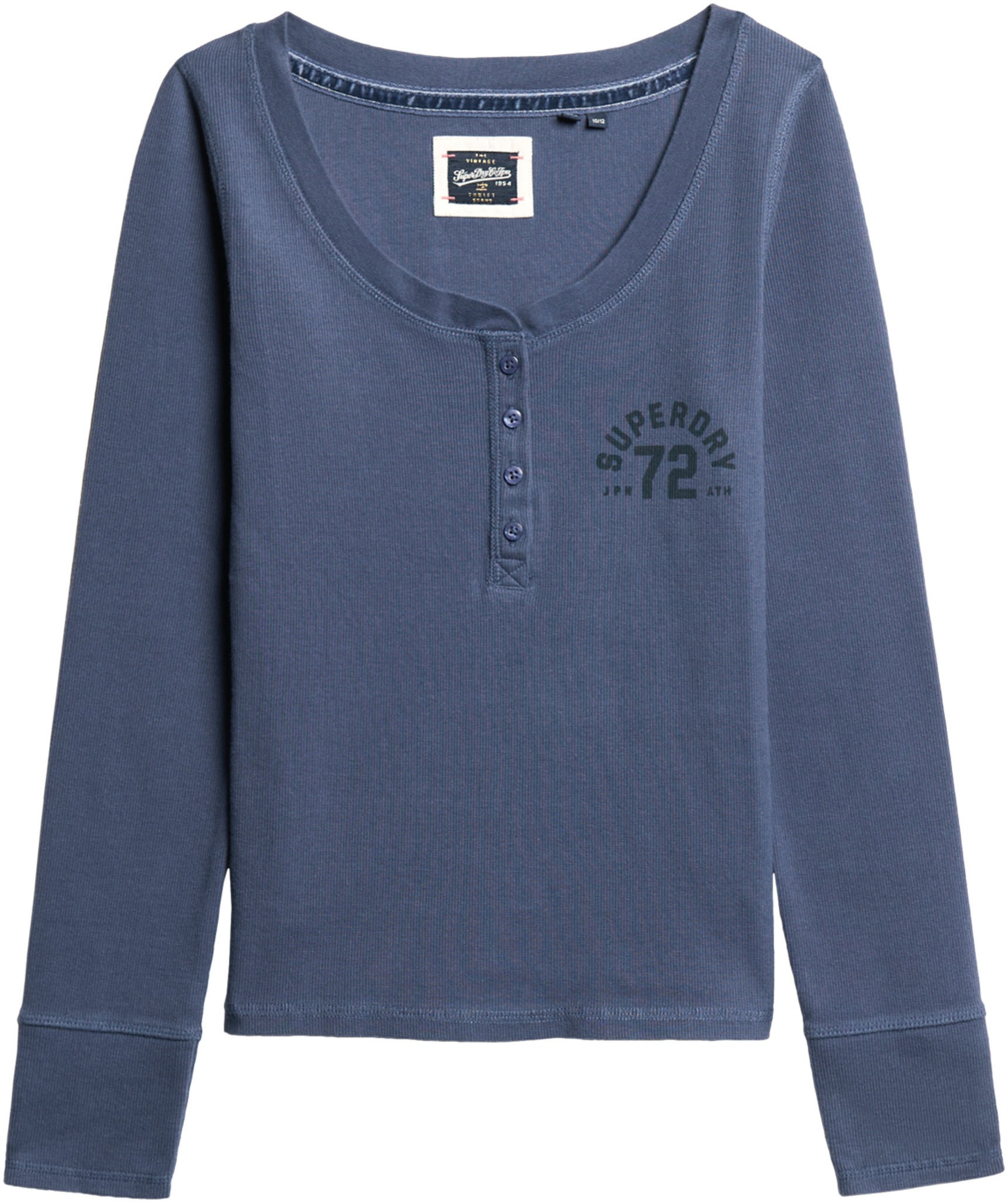 Superdry Langarmshirt »ATHLETIC BUTTON DOWN LS TOP«, im Henley-Stil