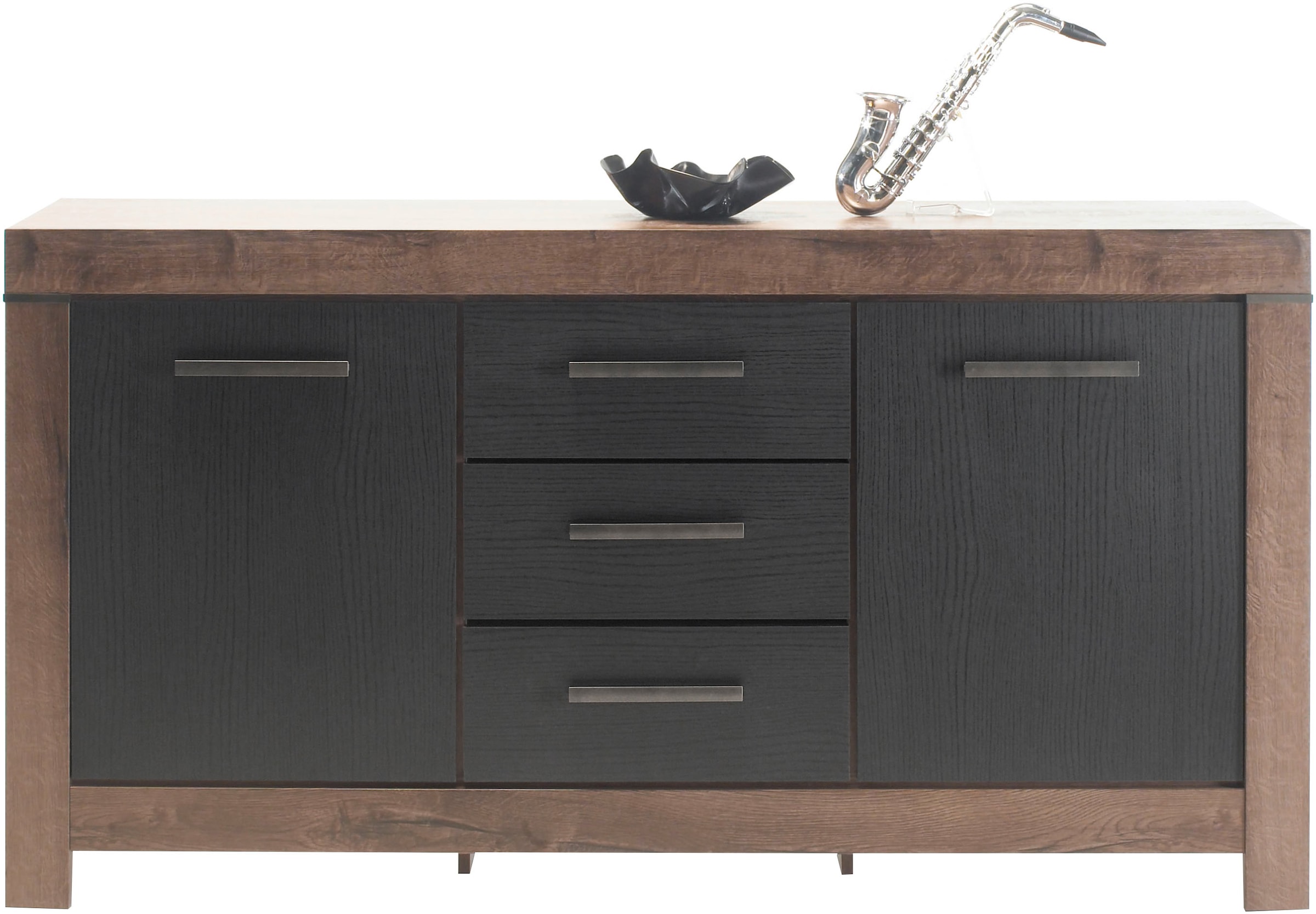 HBZ Sideboard »Balin mit LED-Beleuchtung, BxHxT 160x85x45 cm«, (1 St.), Mit 2 Türen und 3 Schubkästen und 2 Einlegeböden