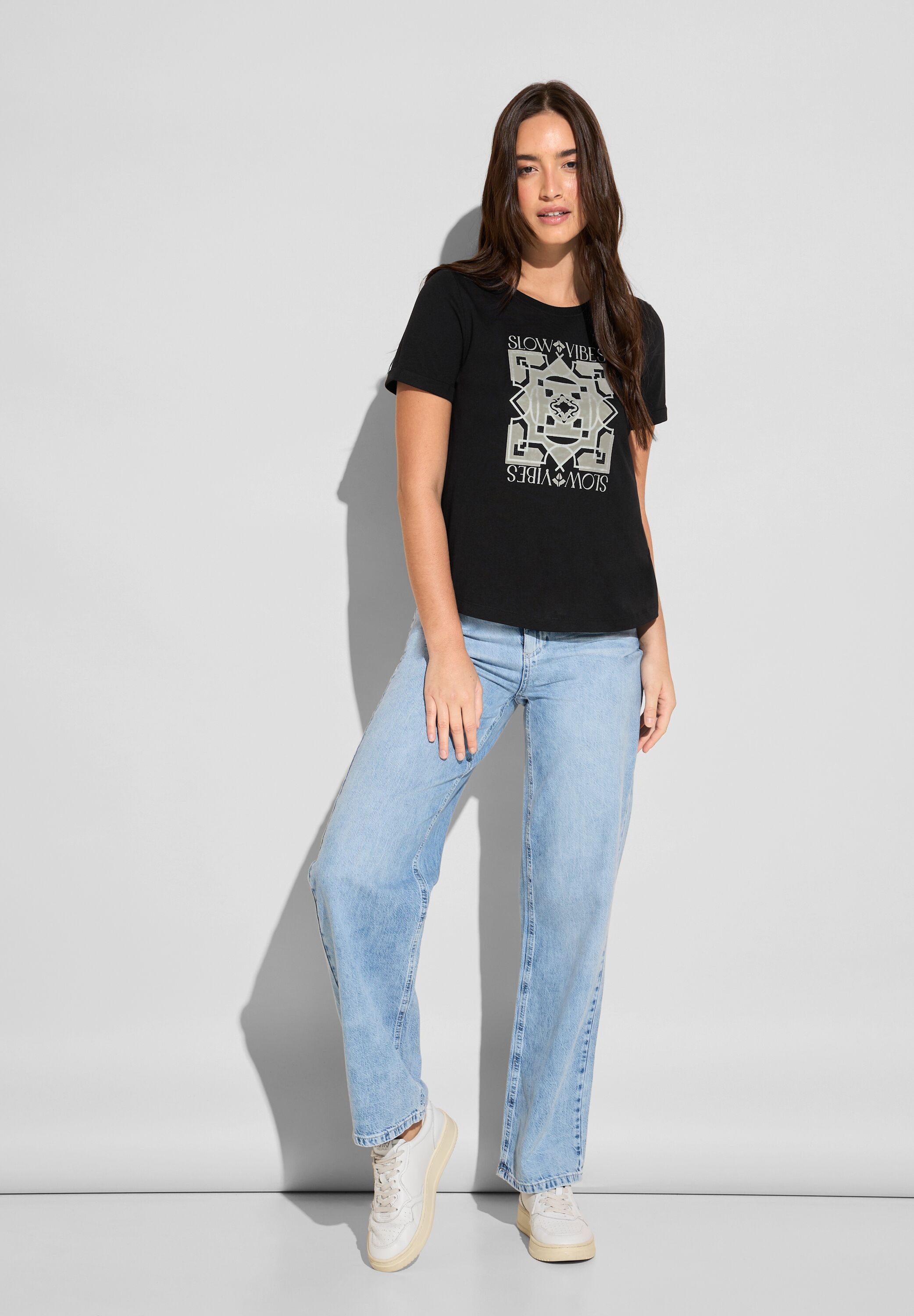 STREET ONE 3/4-Arm-Shirt, mit Rundhalsausschnitt