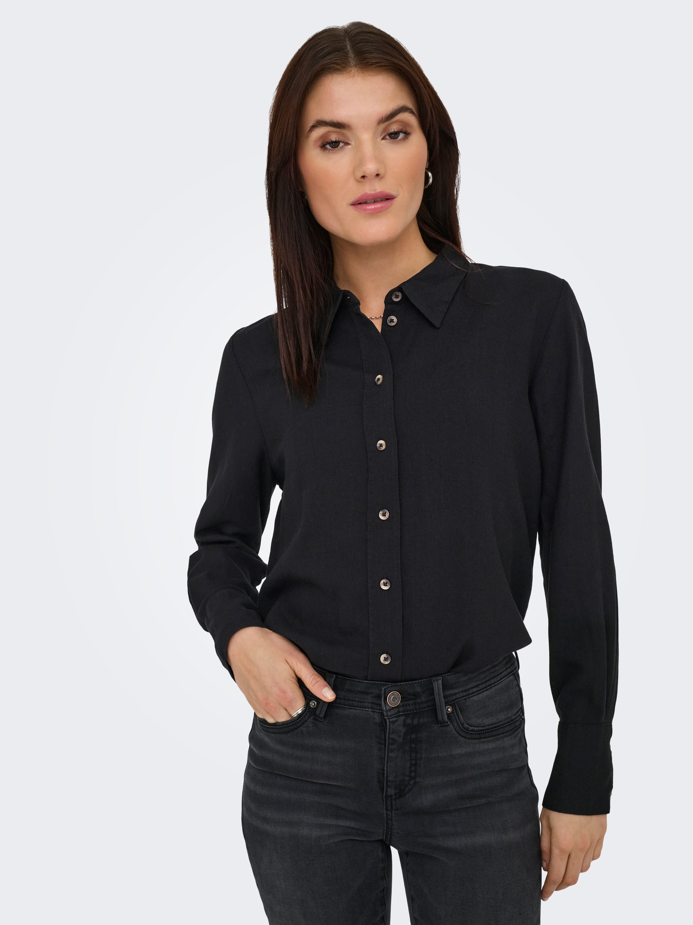 JDY Hemdbluse "JDYSAY L/S LINEN LOOSE SHIRT WVN NOOS" günstig online kaufen