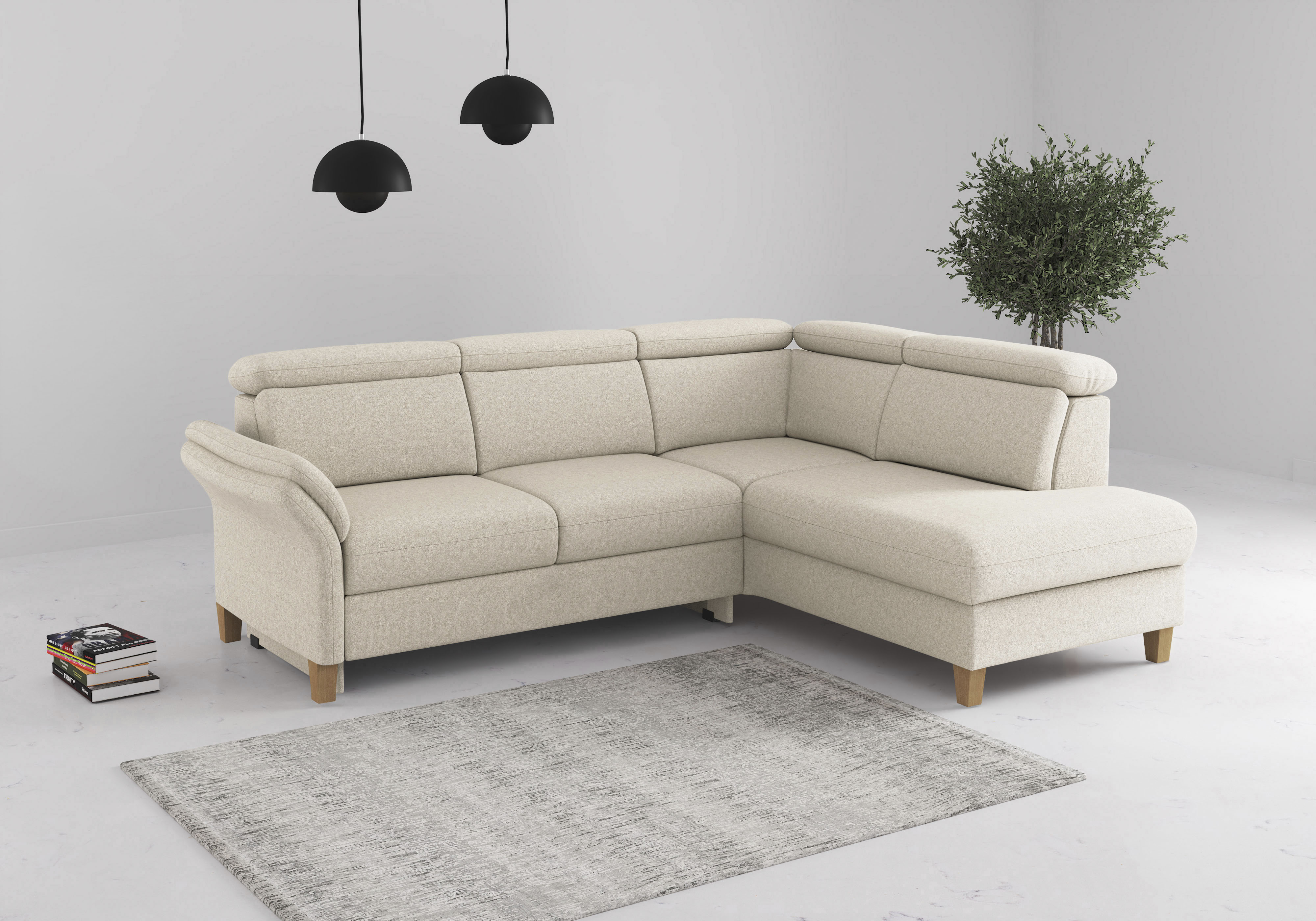 OTTO home Ecksofa "Glendale, L-Form" inkl. Kopfteilverstellung, wahlweise mit Vorziehsitz und Bettkasten