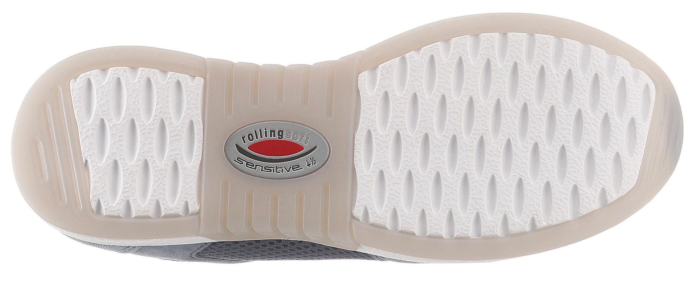 Gabor Rollingsoft Keilsneaker, Freizeitschuh, Halbschuh, Schnürschuh im sommerlichem Materialmix