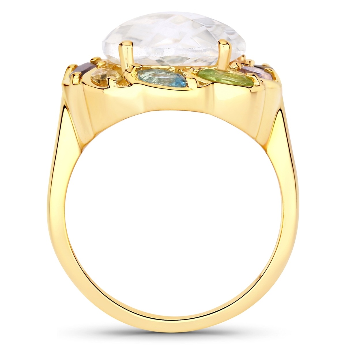 Fingerring RAFAELA DONATA "K701" Gr. 58, gelbgold, Fingerringe, Damen, 58, 2,8mm, Fingerring, aus Sterling Silber 2